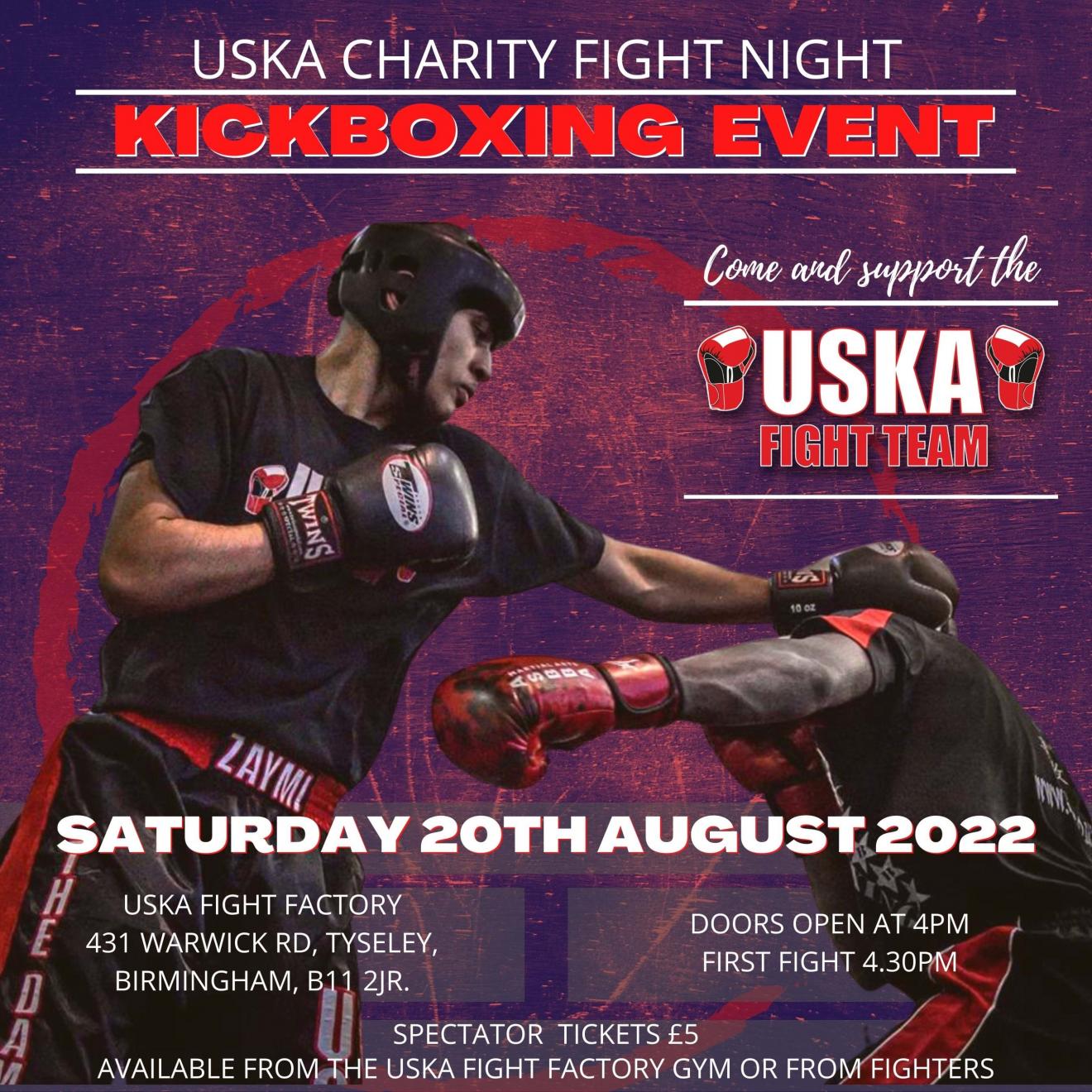 12-07-22 - USKA Charity Fight Night Confirmed for August 20th