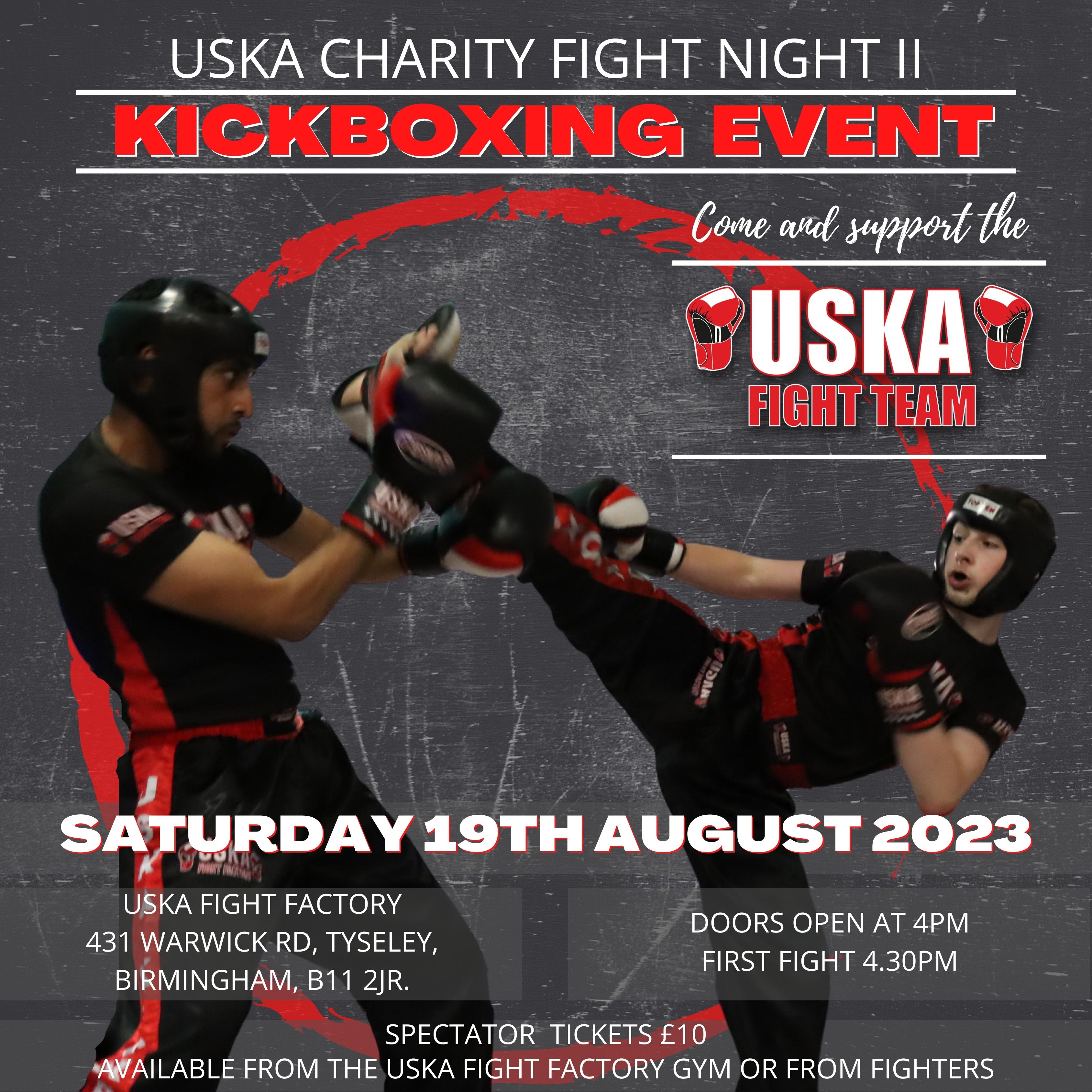 27-07-23 - Check out our USKA Charity Fight Night II Line Up!