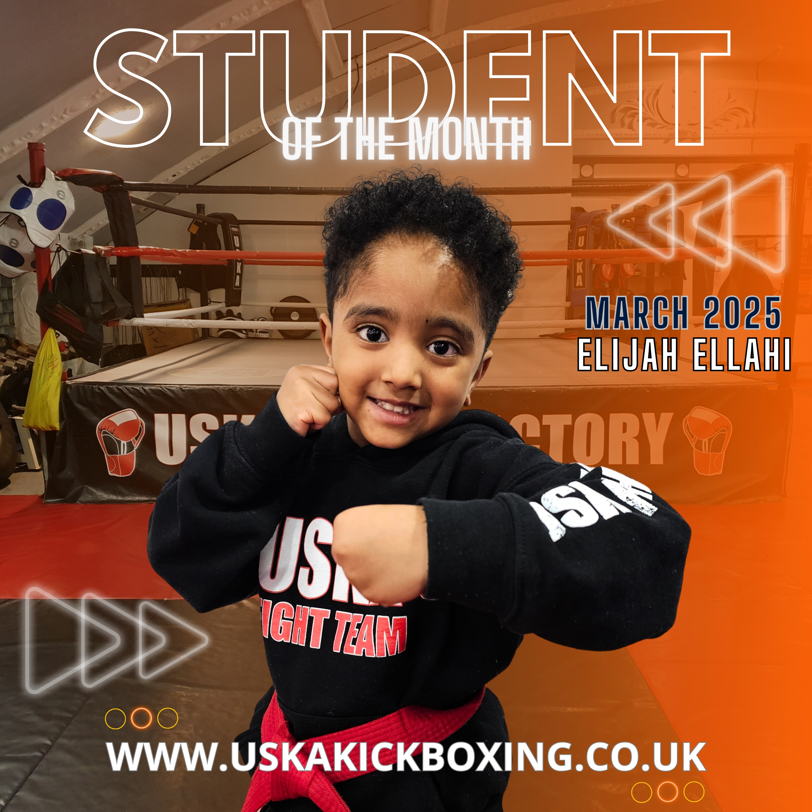 31-03-25 -USKA Ninja Student of the Month March 2025 - Elijah Ellahi