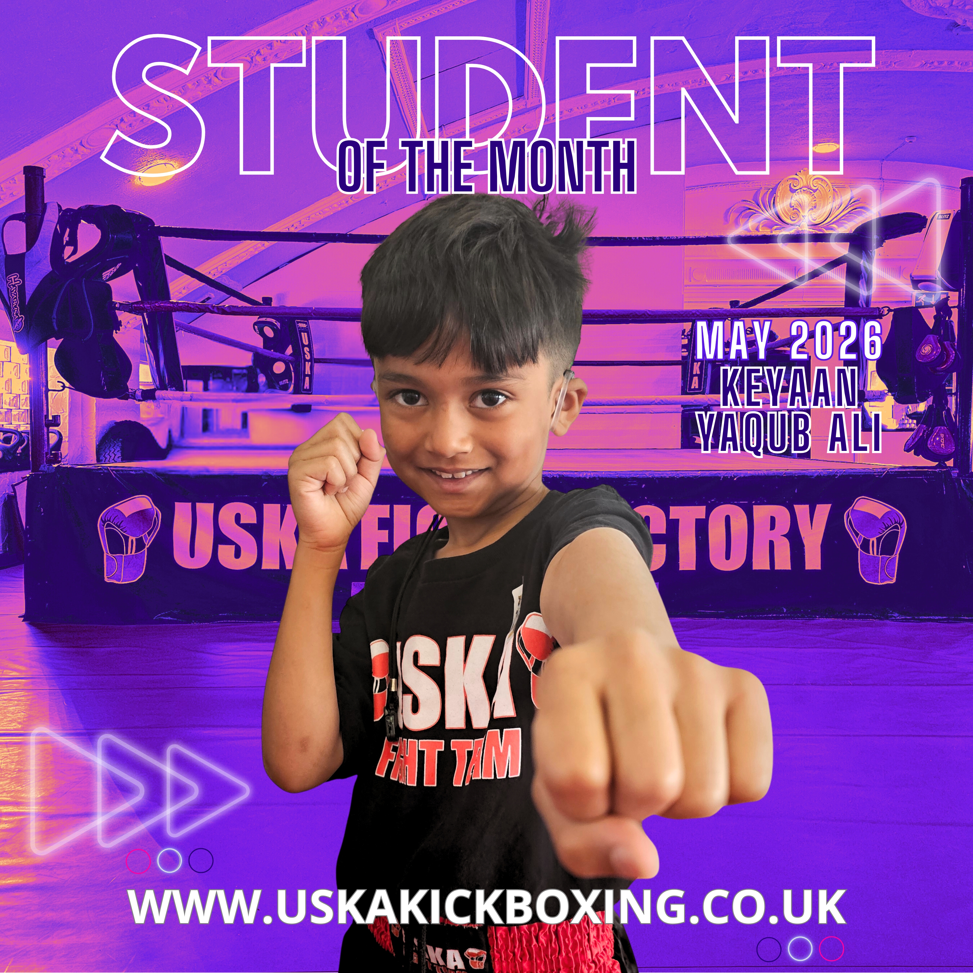 30-05-26 - USKA Ninja Student of the Month May 2026 - Keyaan Yaqub Ali!