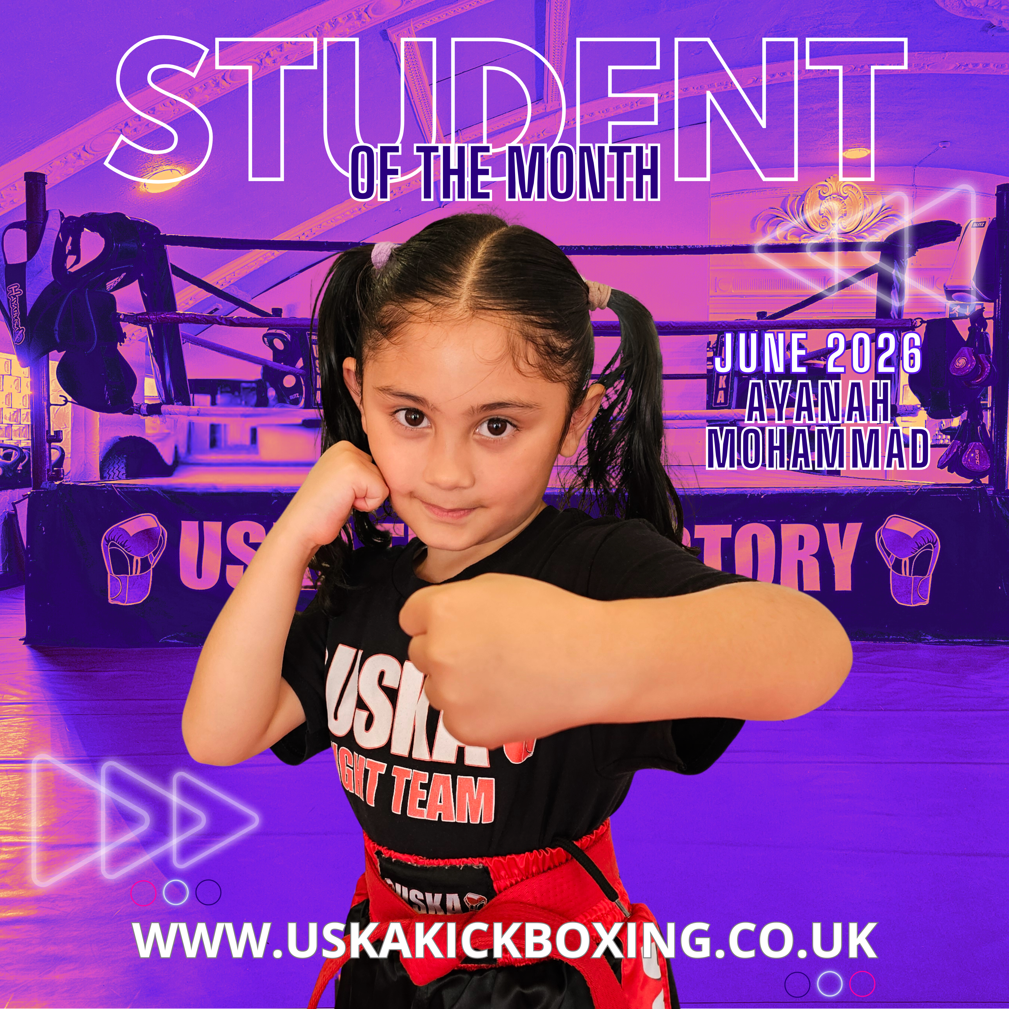 29-06-26 - USKA Ninja Student of the Month June 2026 - Ayanah Mohammad!