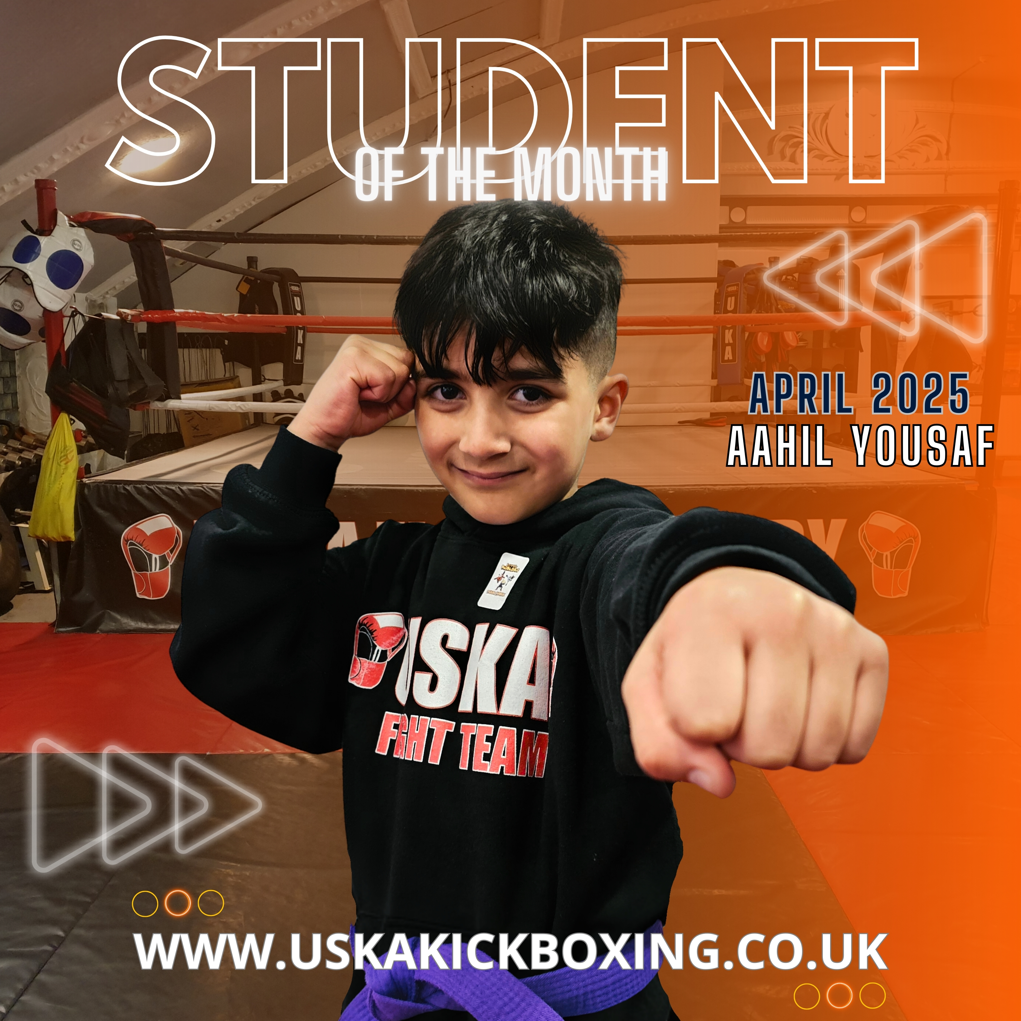 30-04-25 -USKA Ninja Student of the Month April 2025 - Aahil Yousaf