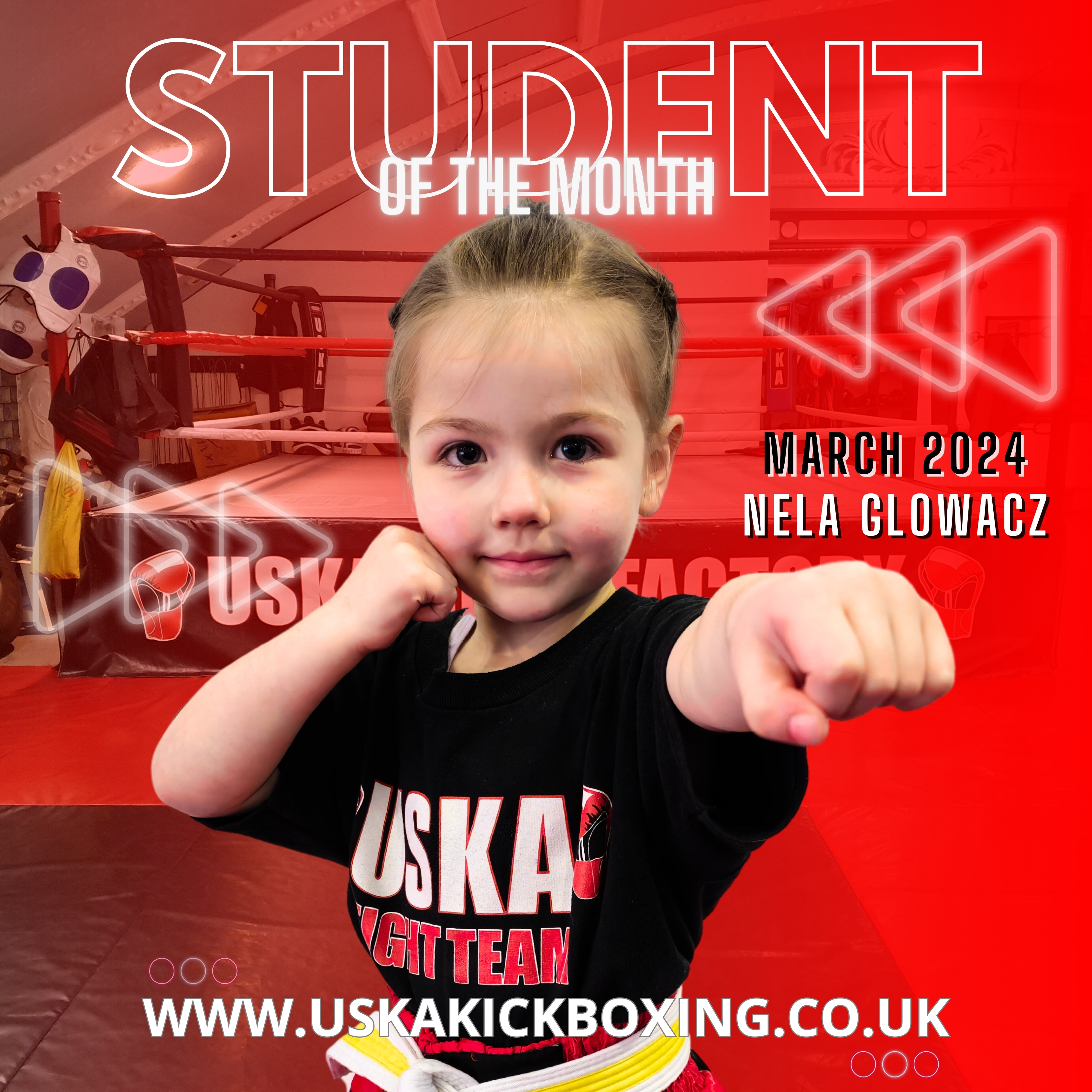 30-03-24 - USKA Ninja Student of the Month February 2024 - Nela Glowacz