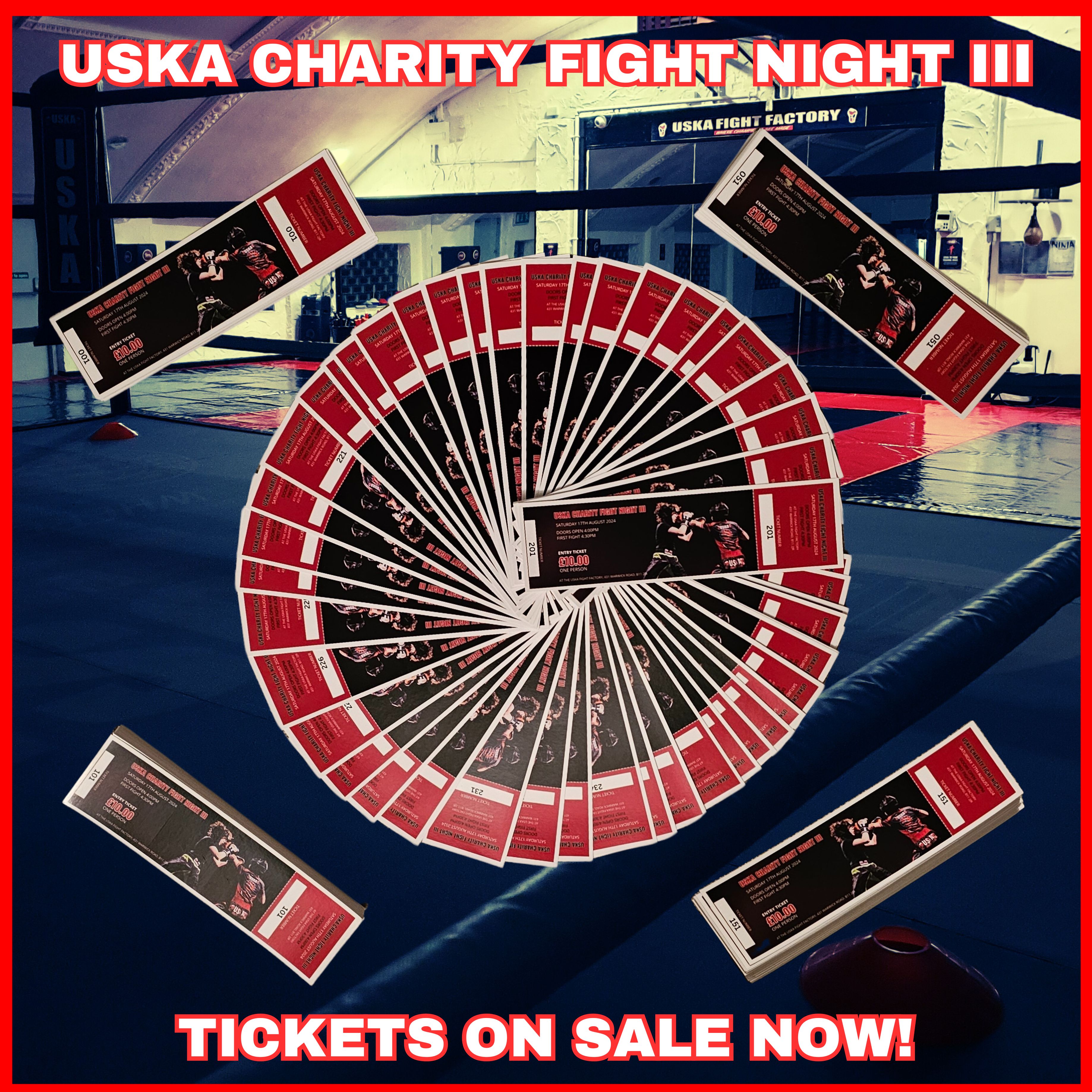 12-07-24 - Our Charity Fight Night III Tickets have landed... Get Yours Now