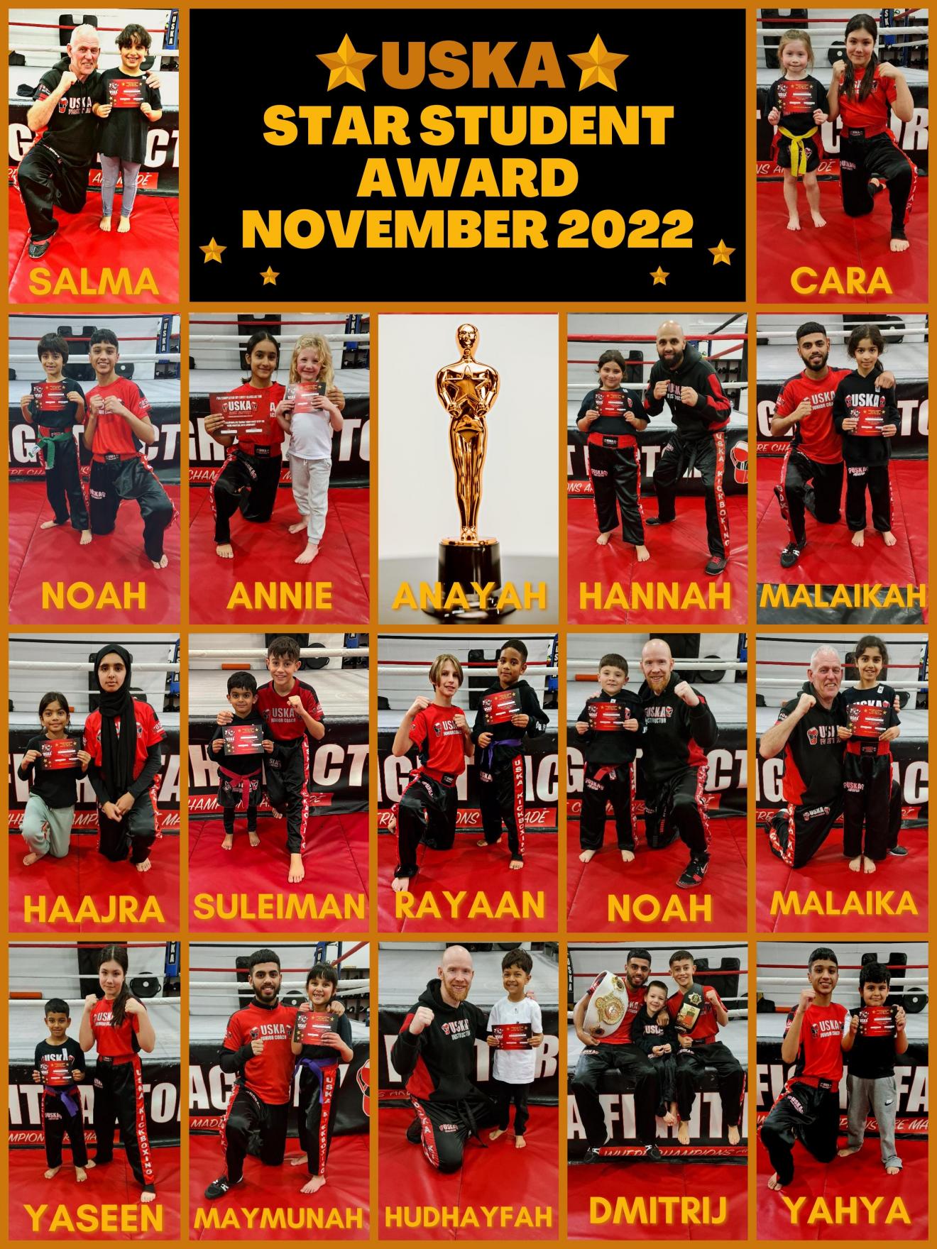 30-11-22 - USKA Star Student Winners - November 2022