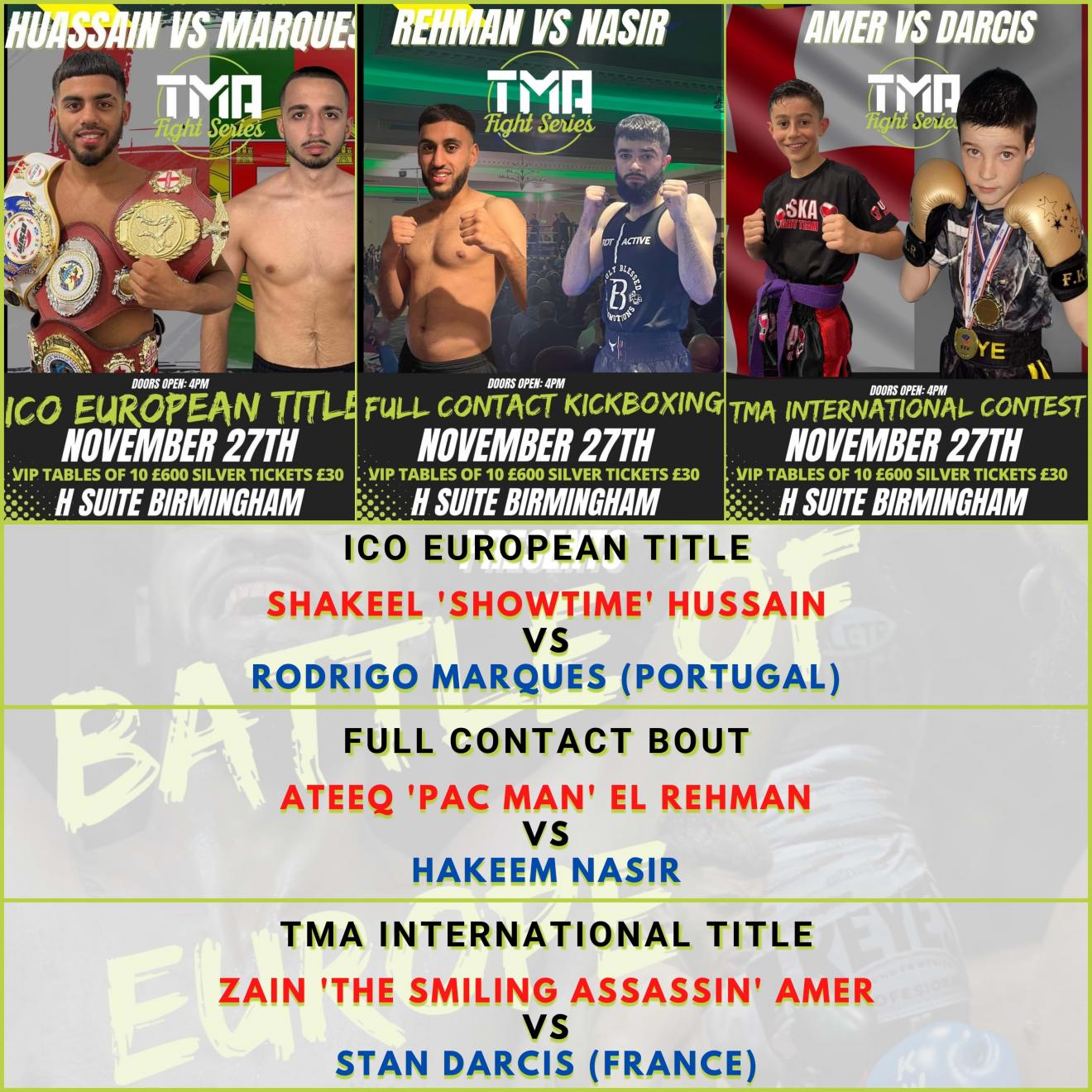 23-11-22 - USKA trio look for Wins on this weekend's TMA International Fight Night