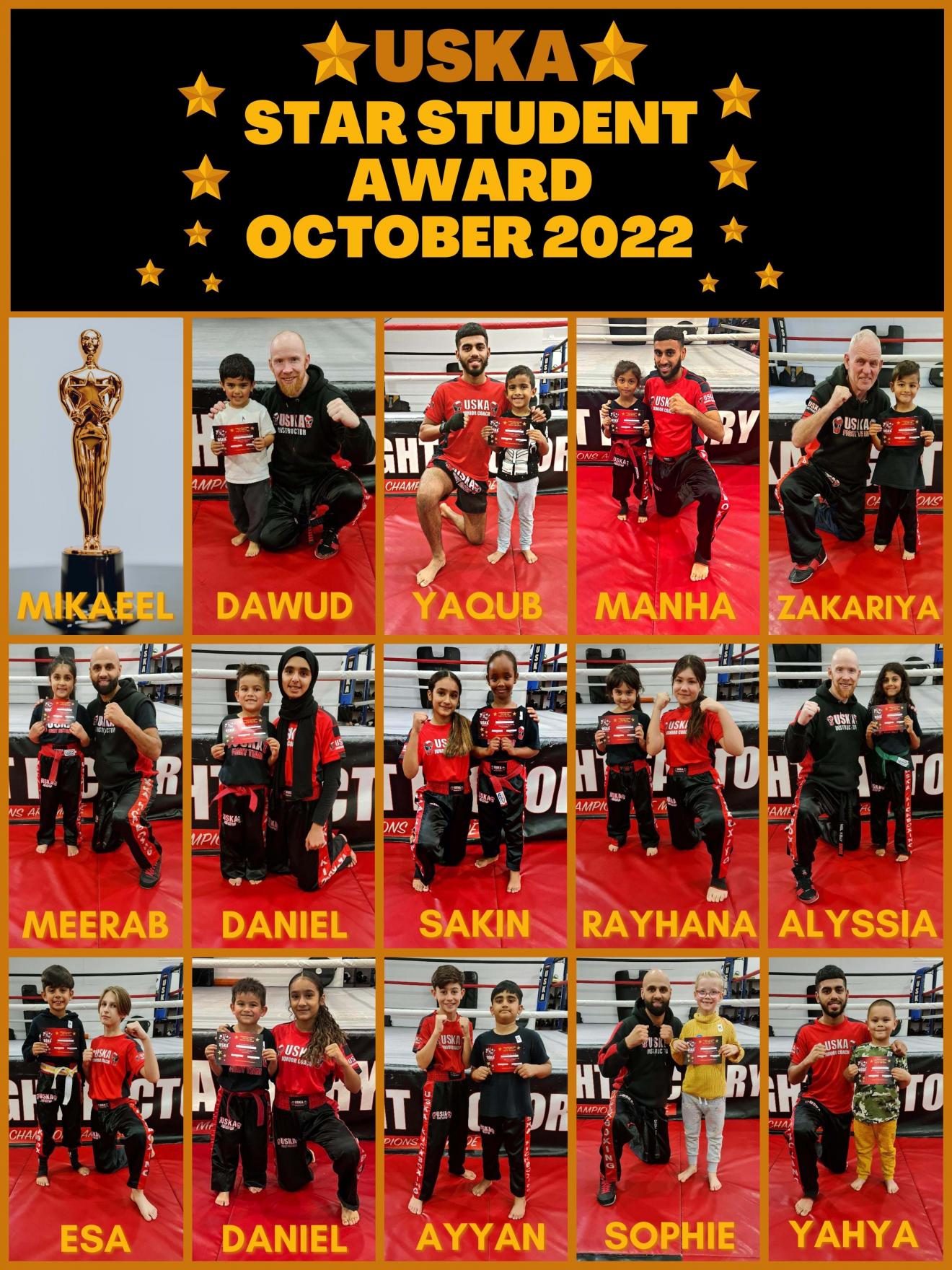 31-10-22 - USKA Star Student Winners - October 2022