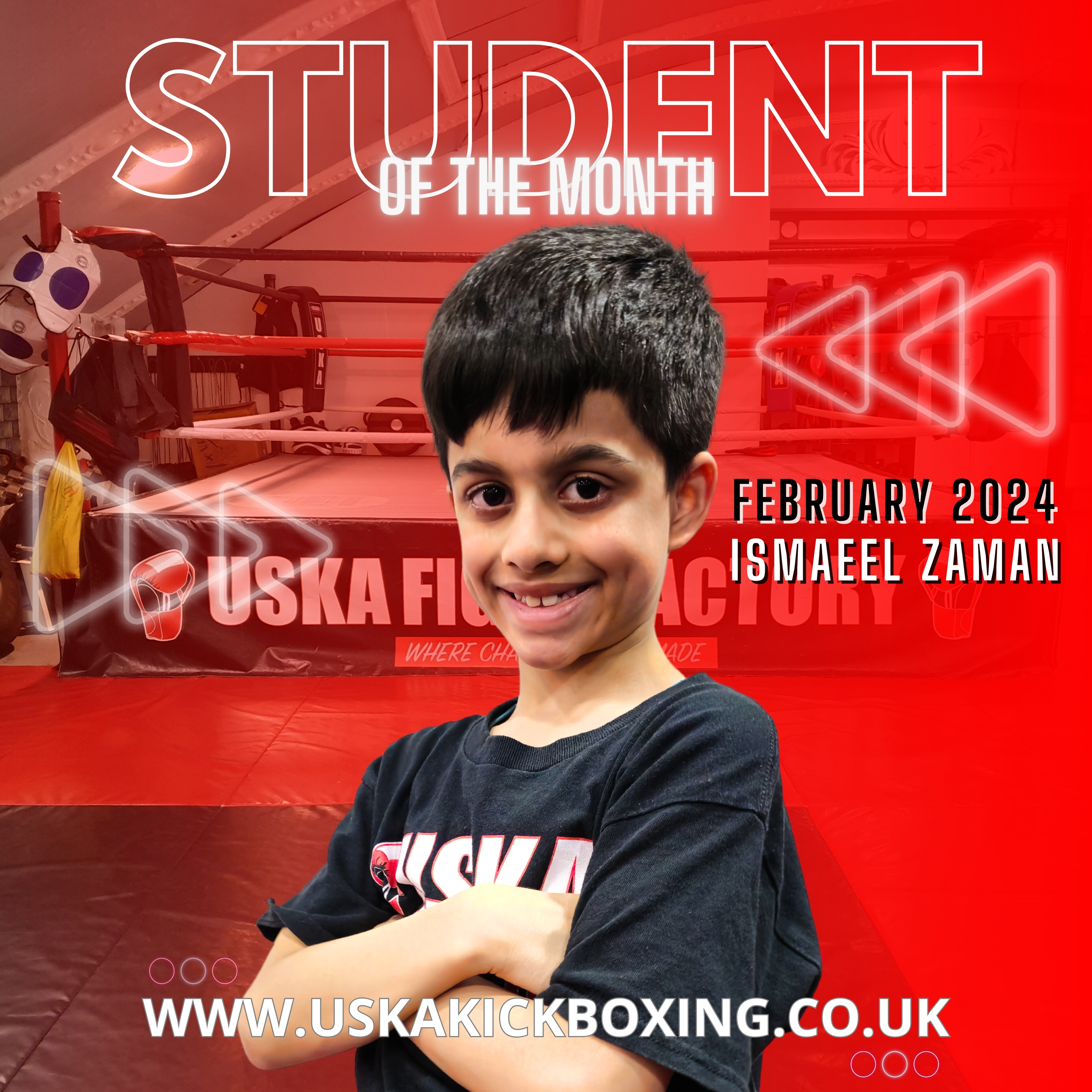 28-02-24 - USKA Ninja Student of the Month February 2024 - Ismaeel Zaman