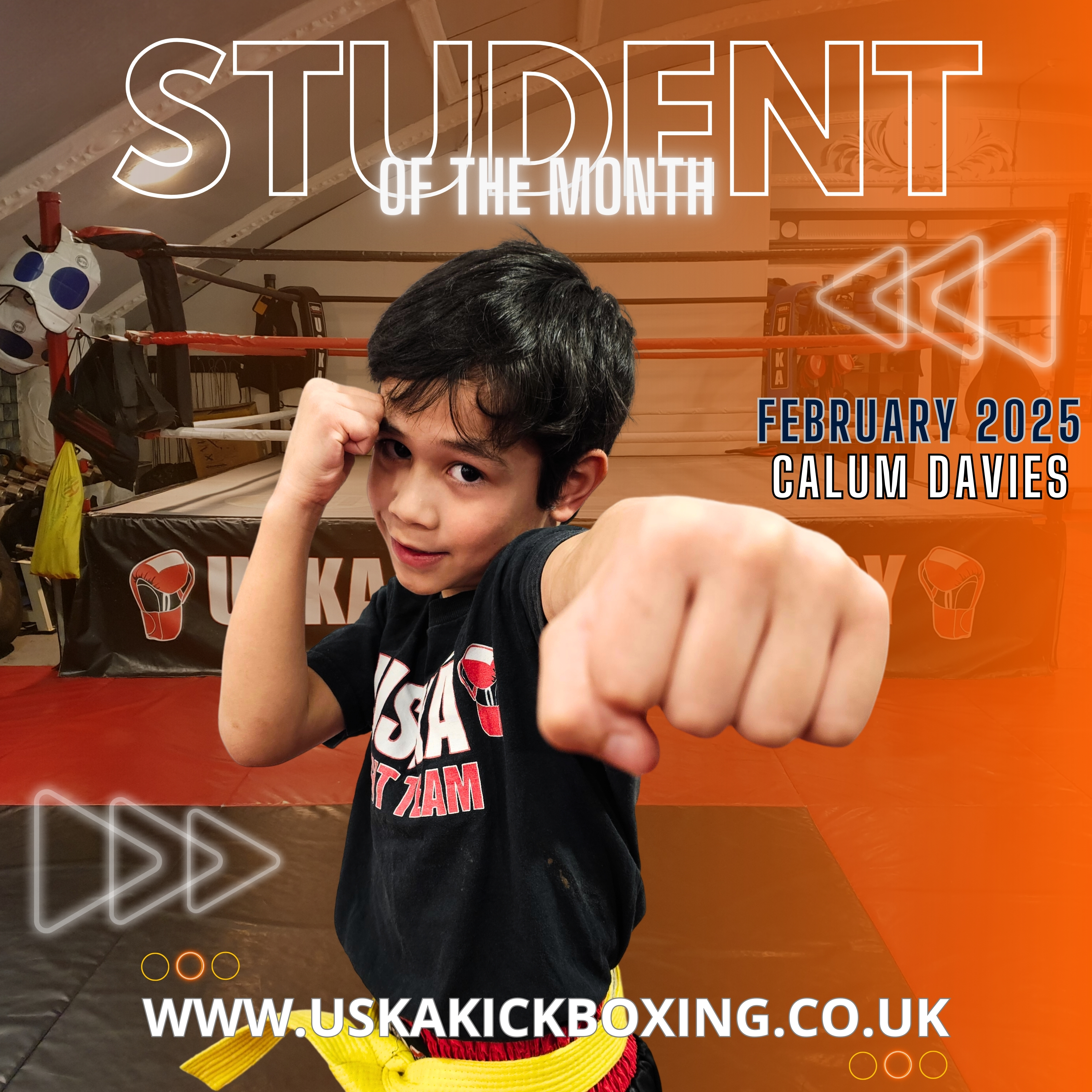 28-02-25 -USKA Ninja Student of the Month February 2025 - Calum Davies