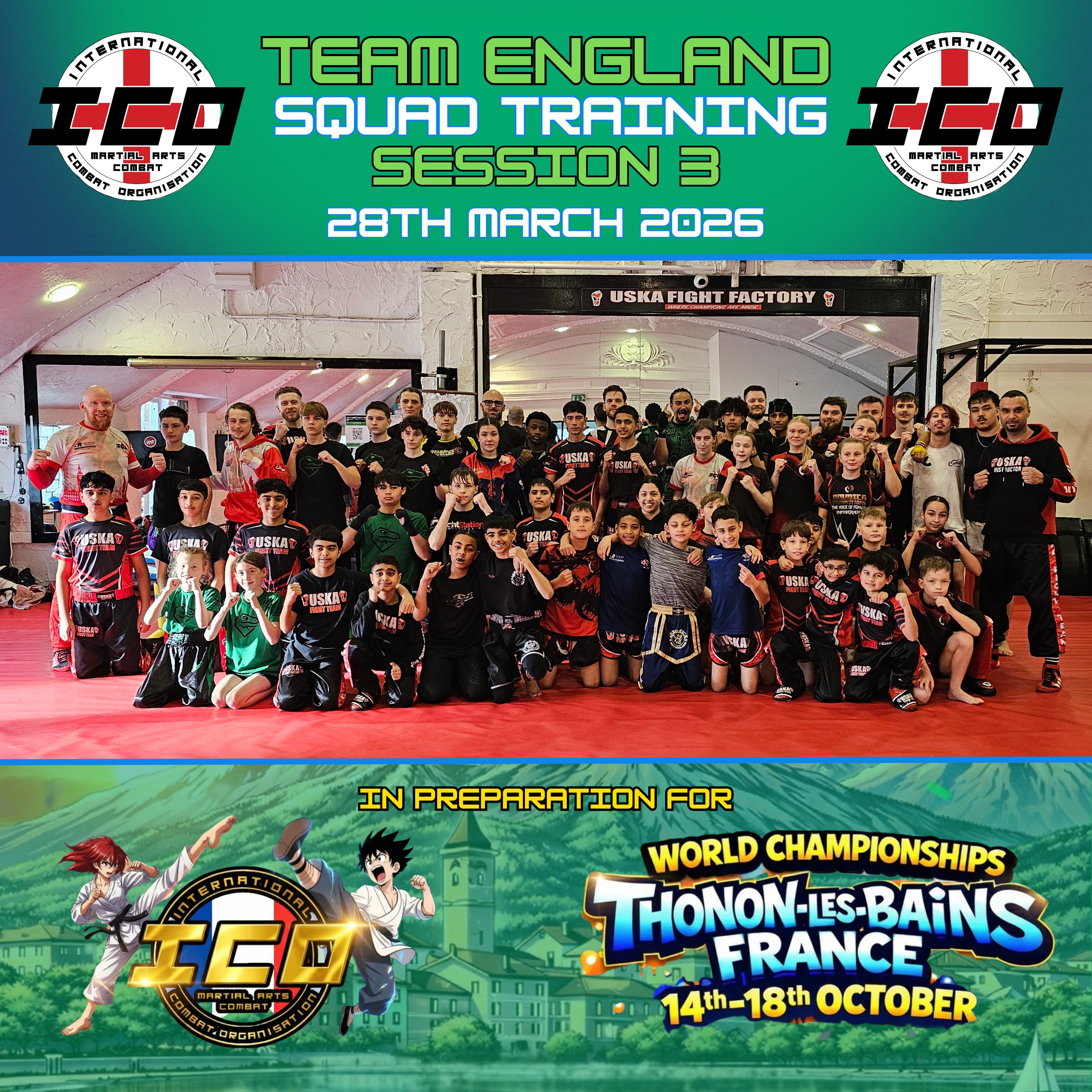 28-03-26 – March ICO England Squad Training at USKA Fight Factory