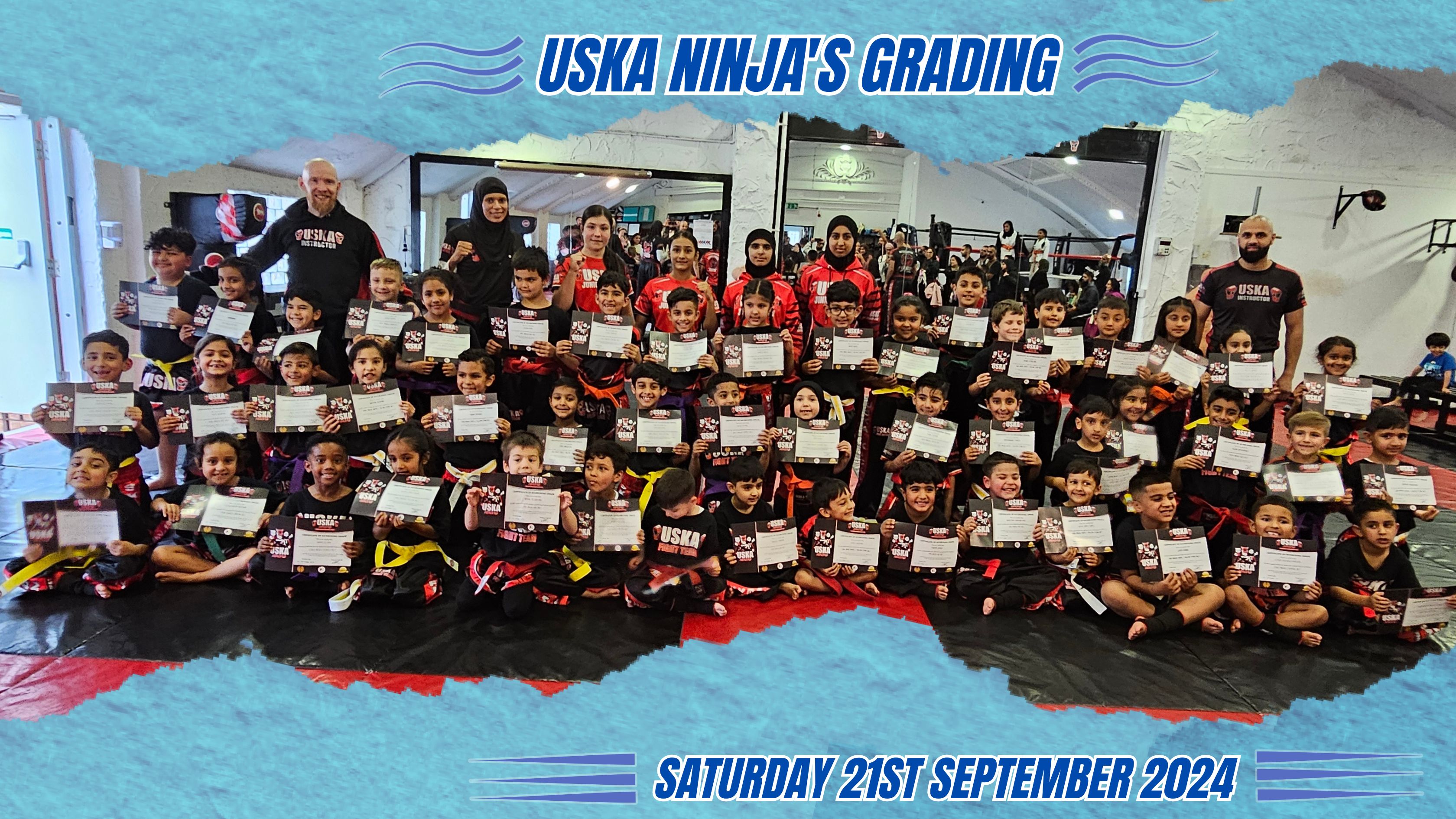 21-09-21 - 50 New Belts awarded today on our latest USKA Ninja's Grading!