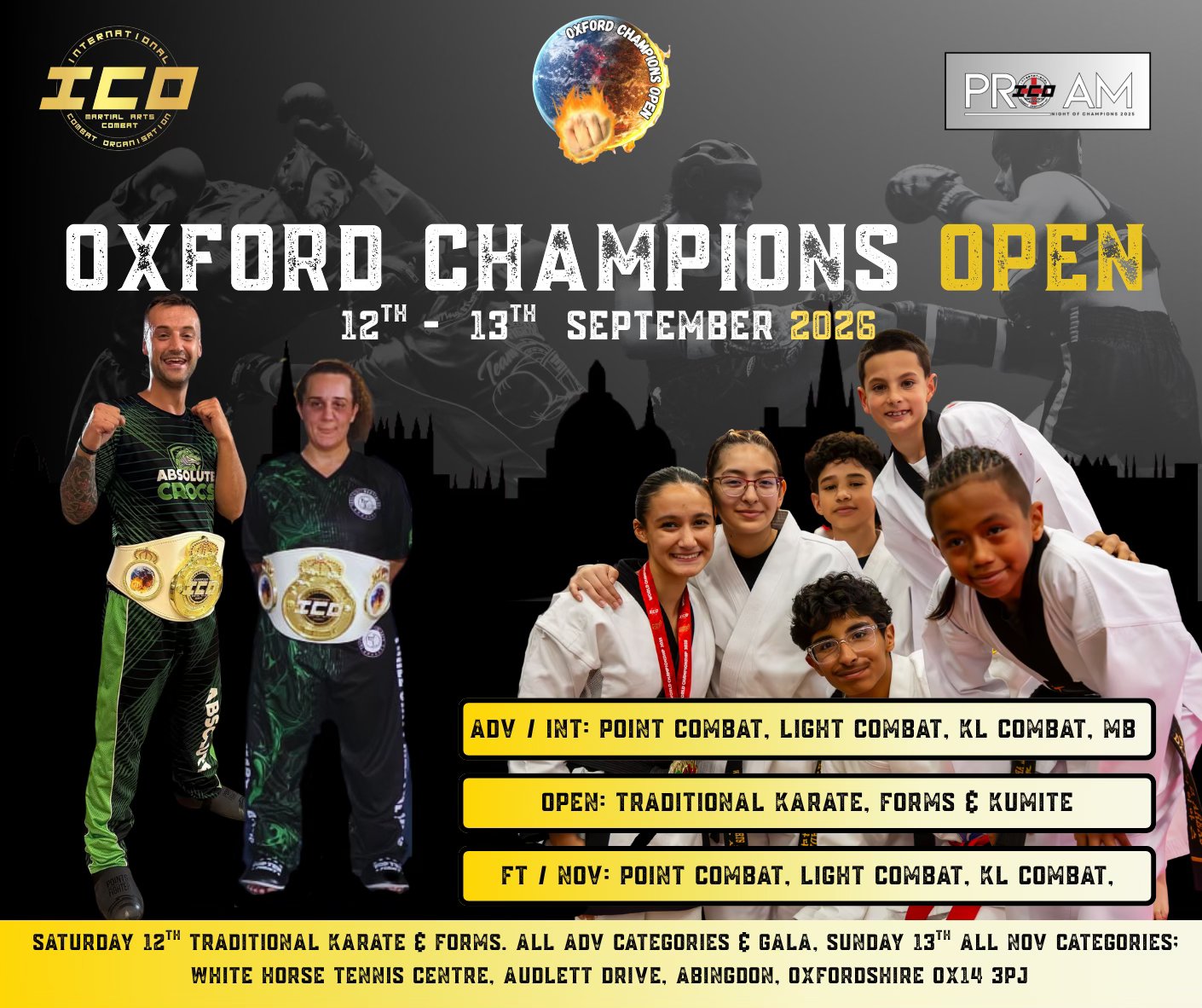 ICO Champions Oxford Open 2026 (Two Day Event 12-09-25, 13-09-25)