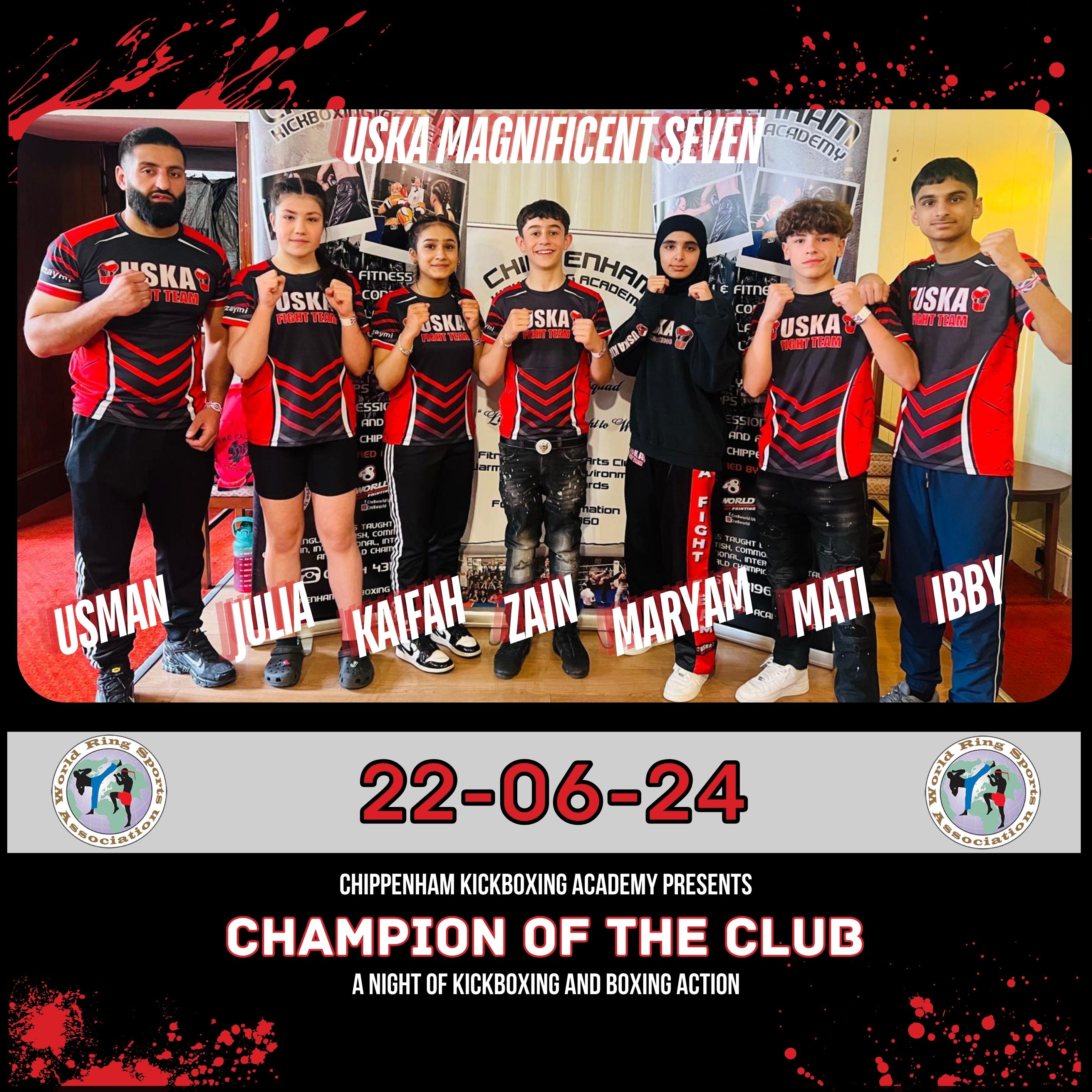 22-06-24- USKA Magnificent Seven shine in Chippenham with 'almost' a clean sheet of wins!