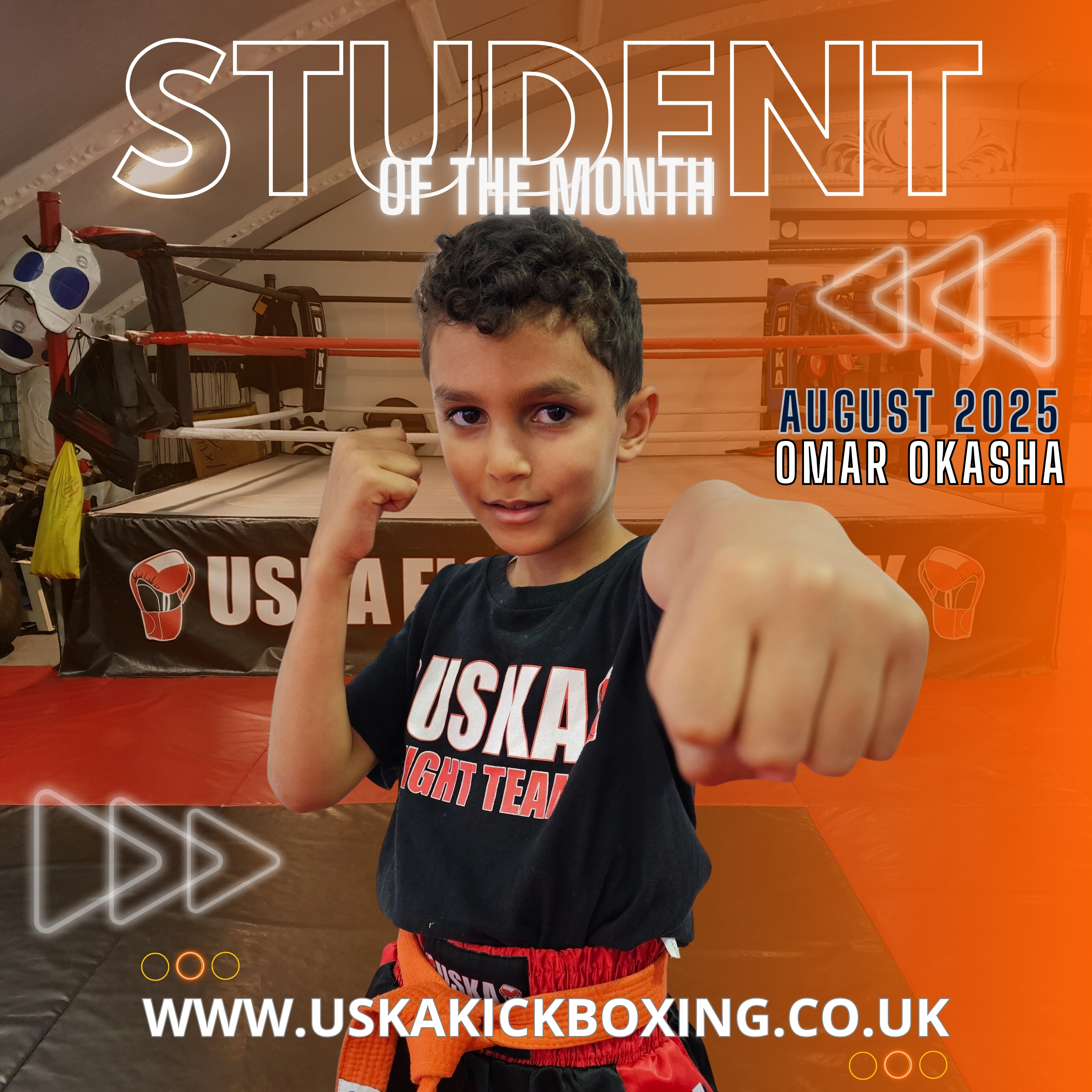 30-08-25 - USKA Ninja Student of the Month August 2025 - Omar Okasha