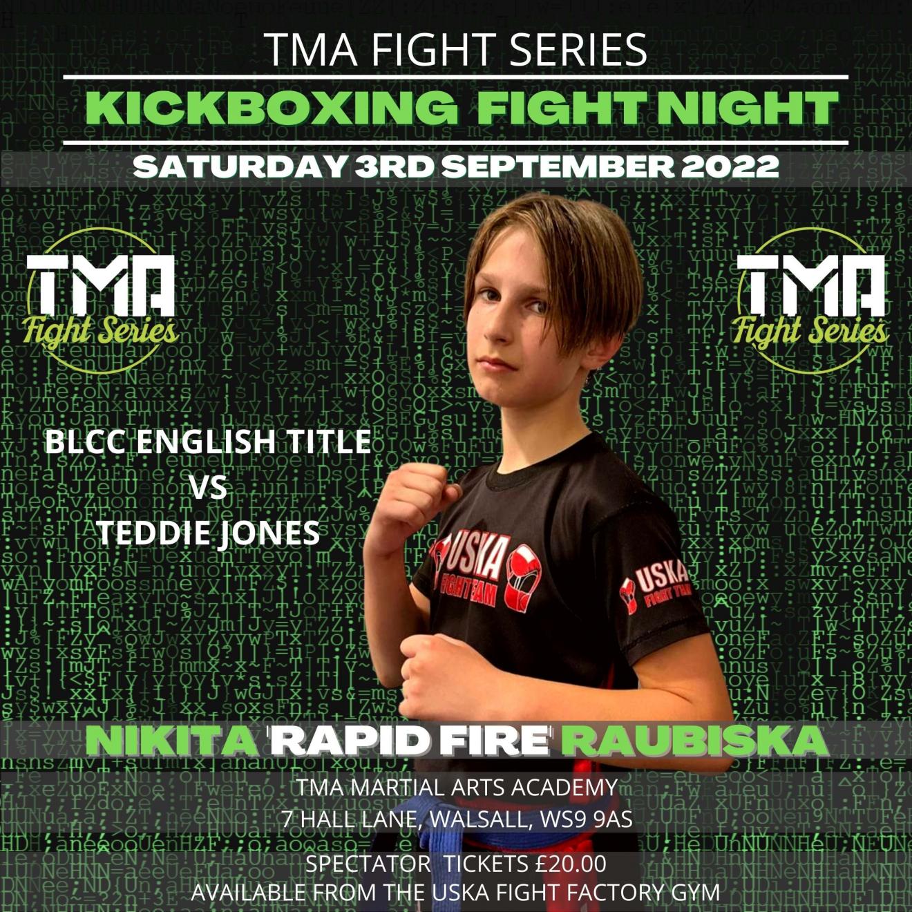 15-08-22 - Nikita 'Rapid Fire' Raubiska gets BLCC English Title Shot!