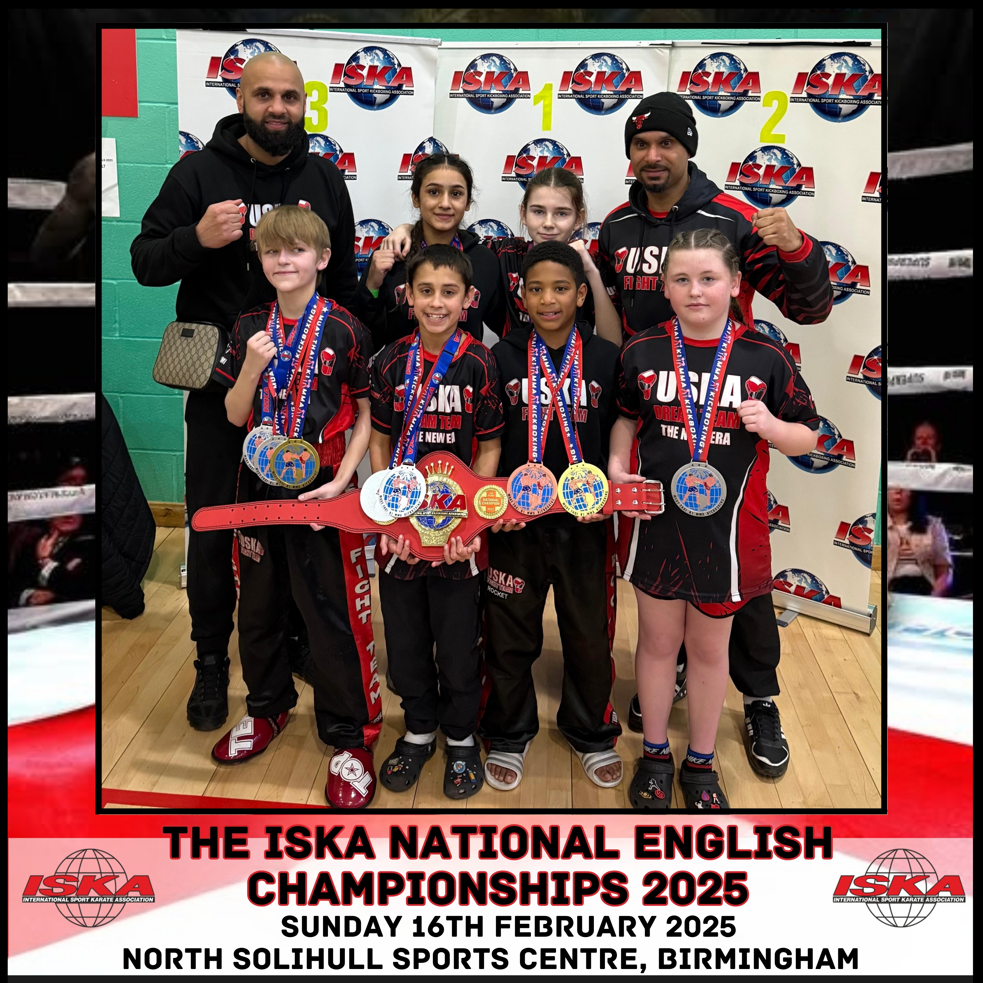 16-02-25 - 11 Medals today for USKA Fight Team at the ISKA English Championships!