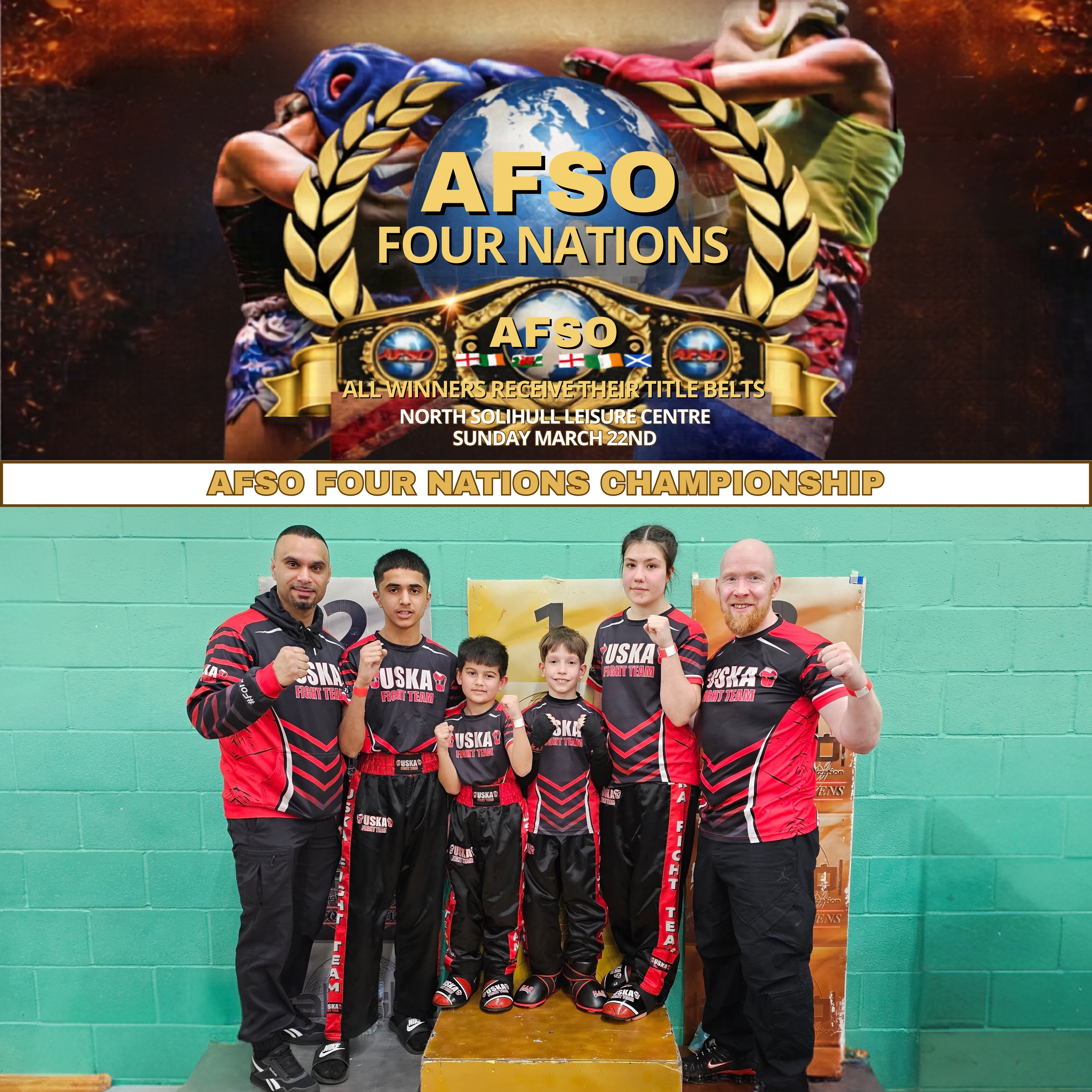 22-03-26 - A Team Of 4 USKA Fight Team Fighters in Action at the AFSO 4 Nations Championships!