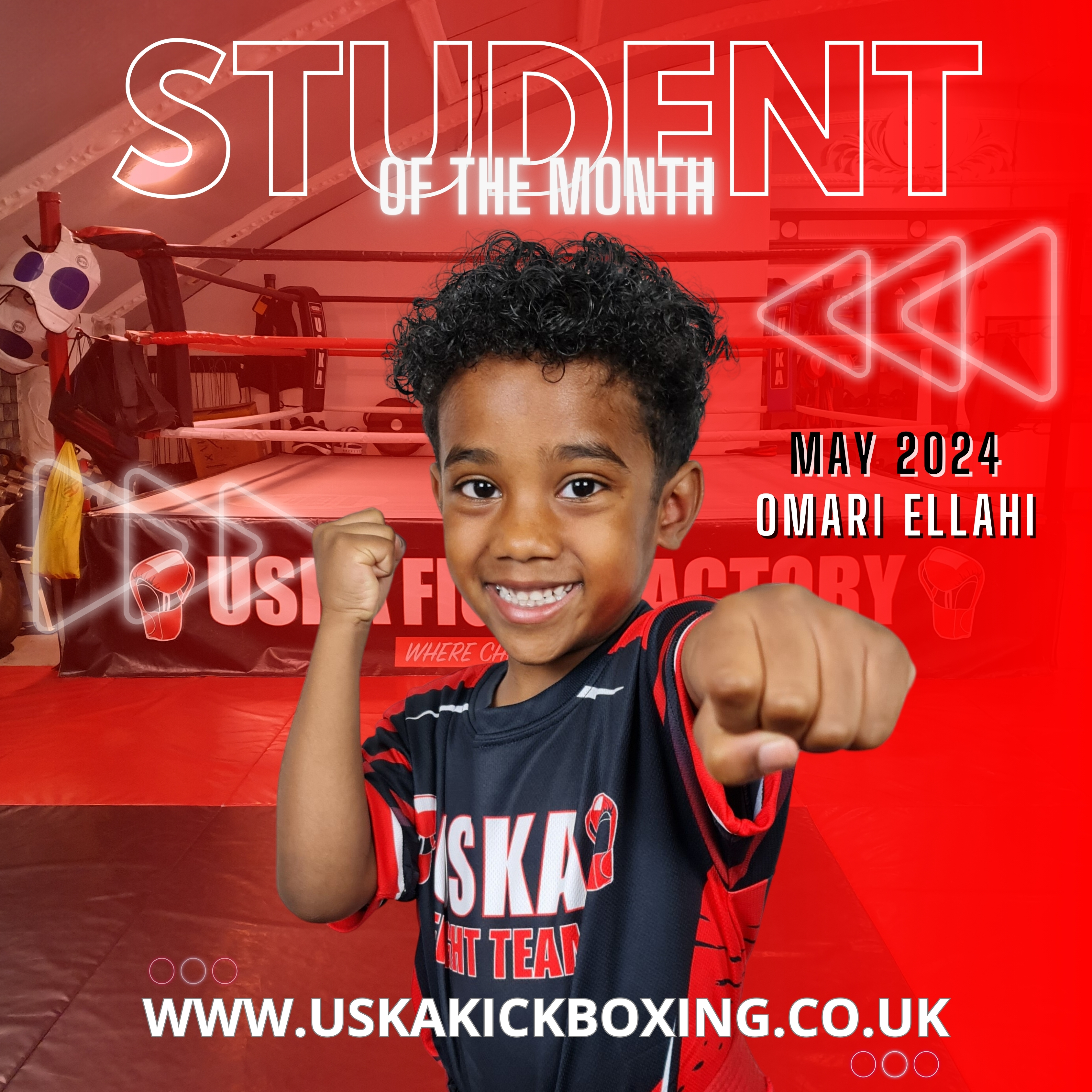 31-05-24 - USKA Ninja Student of the Month May 2024 - Omari Ellahi