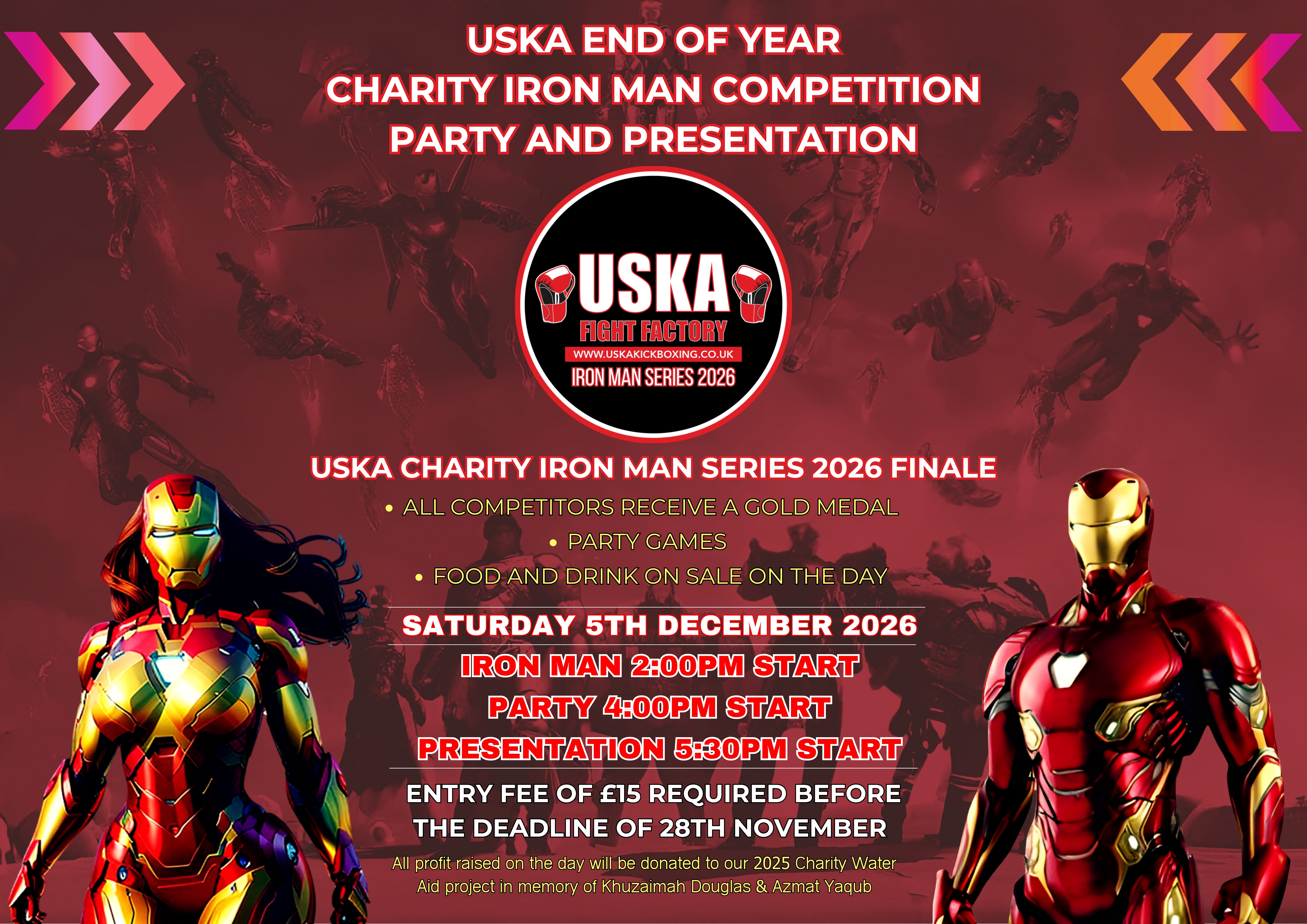 USKA End Of Year Iron Man Competition / Party and Presentation 2026