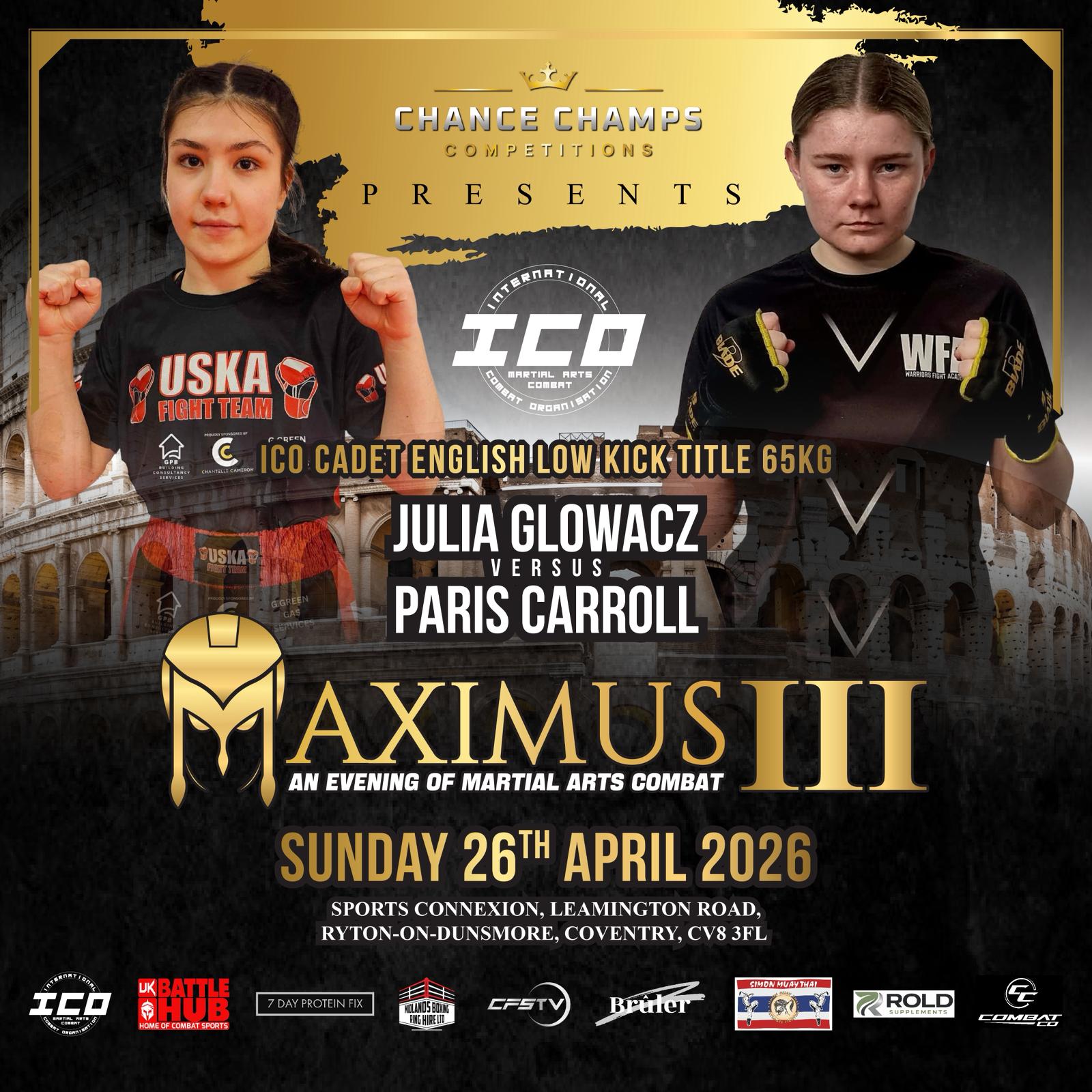 02-04-26 - Julia Glowacz Vs Paris Carroll signed for English Title on Maximus III!