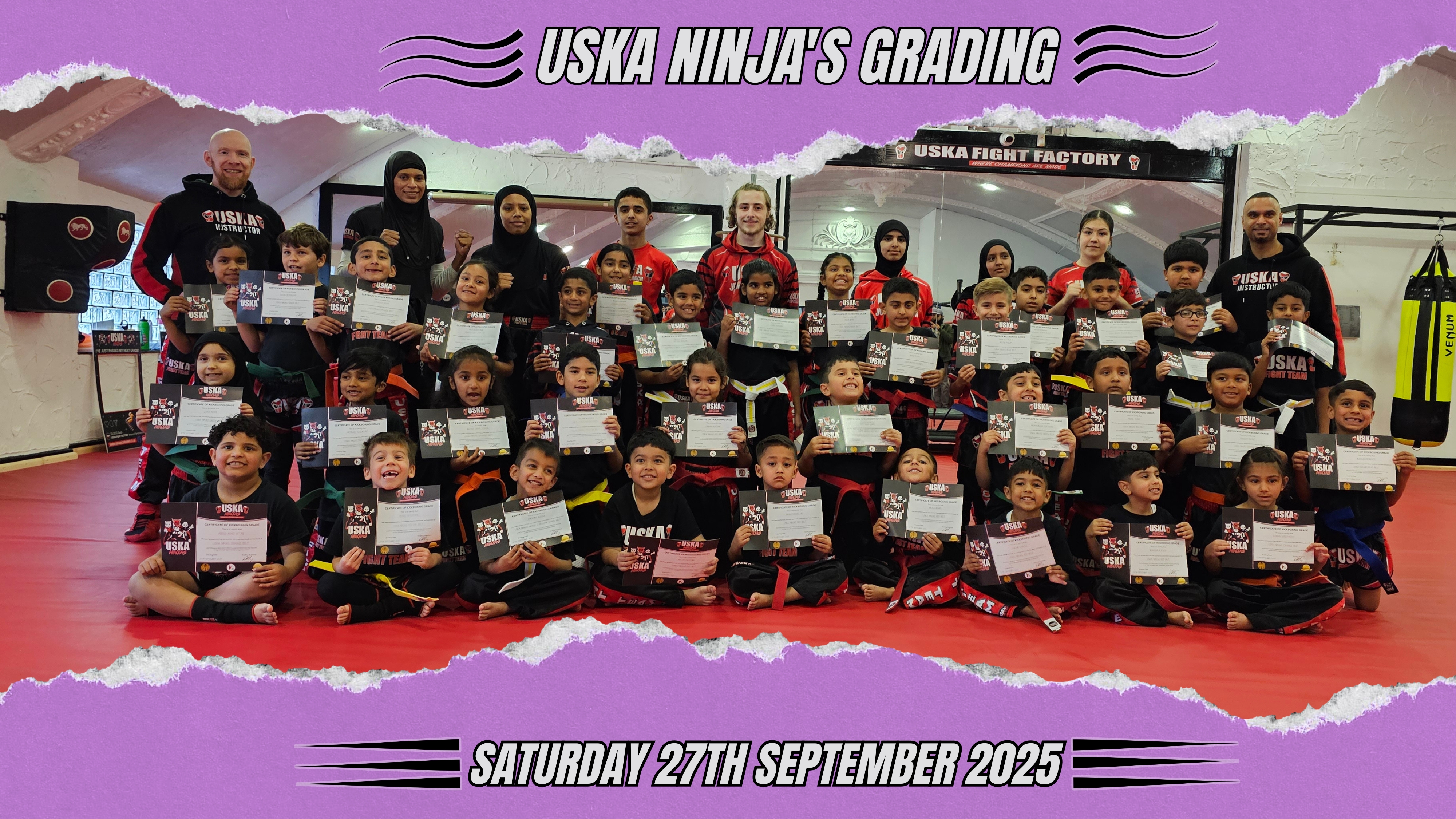 27-09-25 - Ninja's Shine On Latest USKA Ninja's Grading!