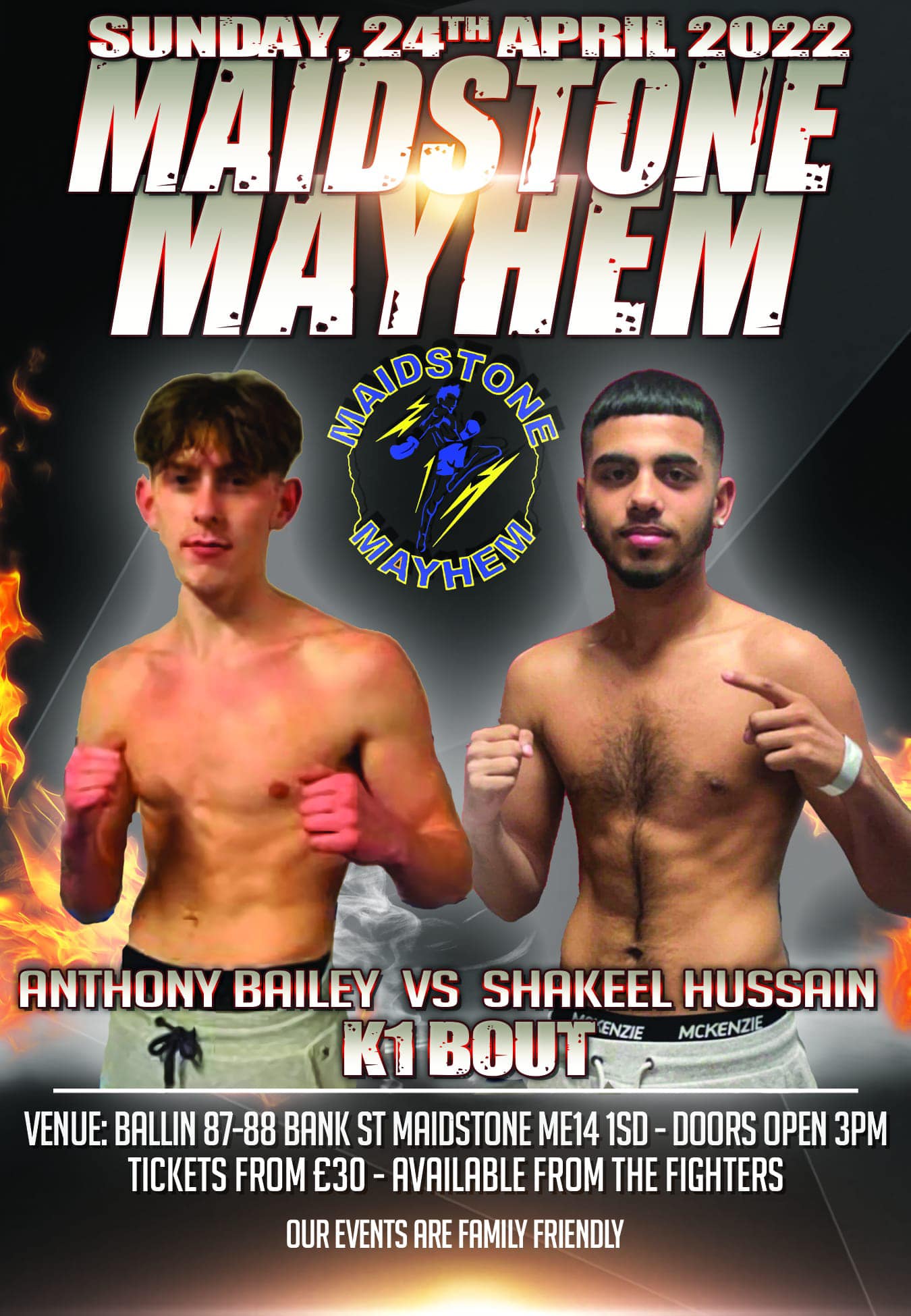 17-04-22 - Showtime Shak takes on Anthony Bailey in a K1 contest in Kent