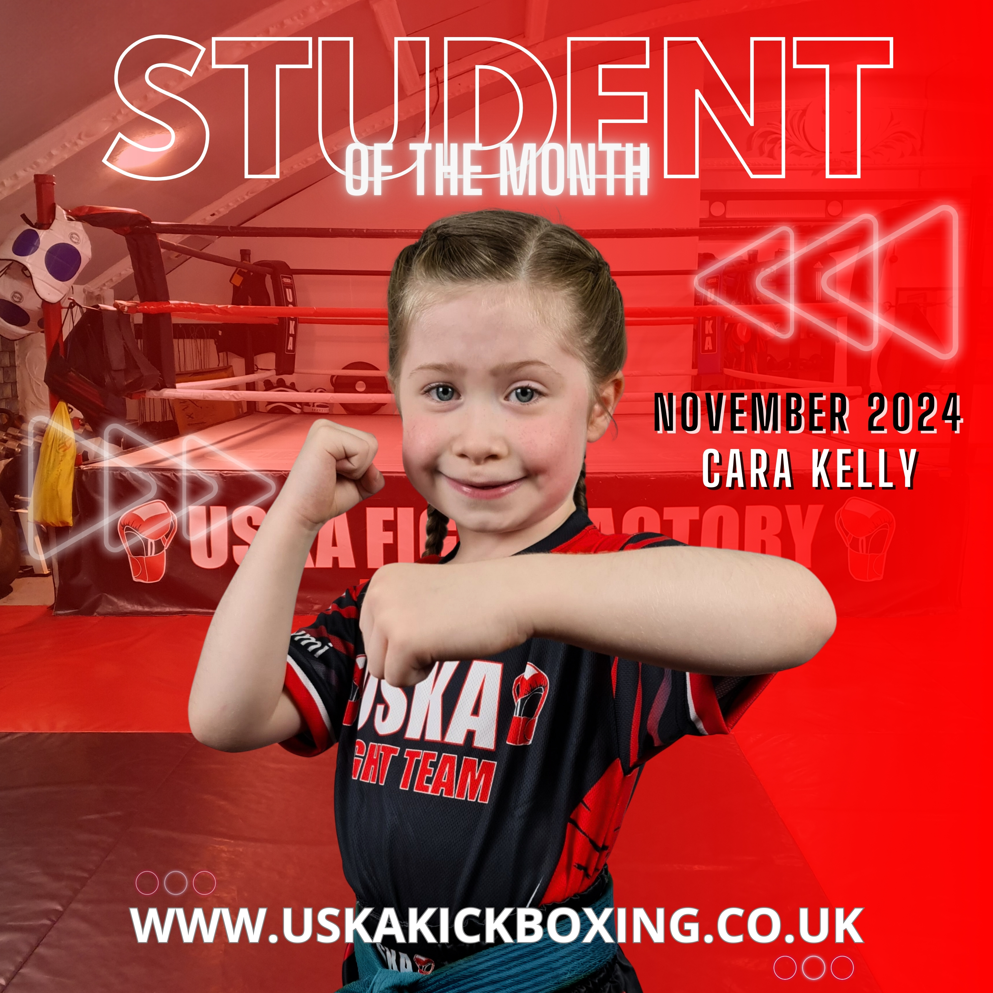 30-11-24 - USKA Ninja Student of the Month November 2024 - Cara Kelly