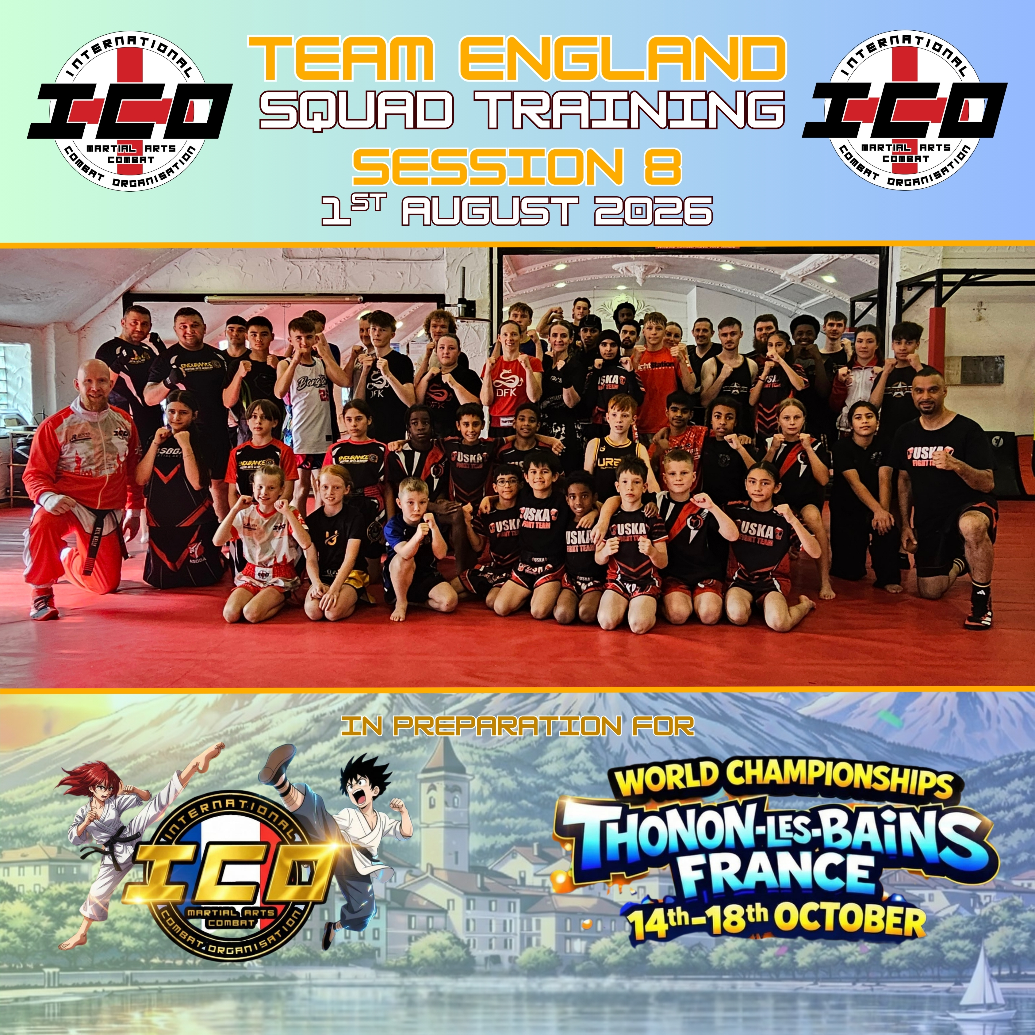 01-08-26 - August ICO Team England Squad Training Complete!