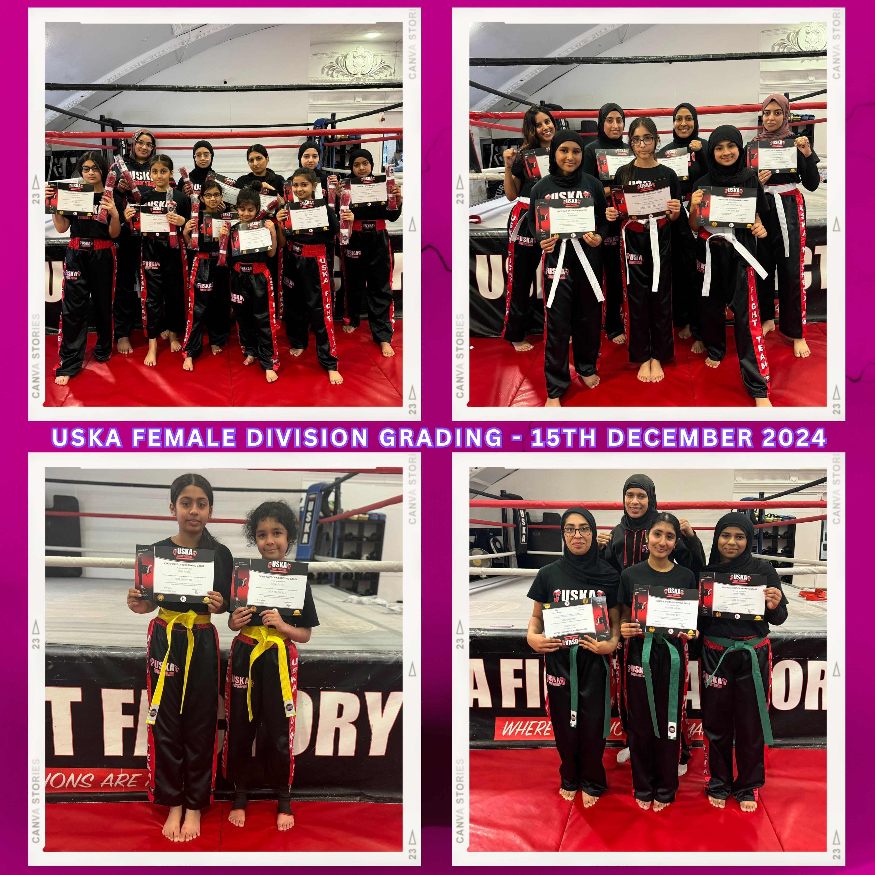 15-12-2024 - Female Division grading examination complete to wrap up gradings for the year at USKA!
