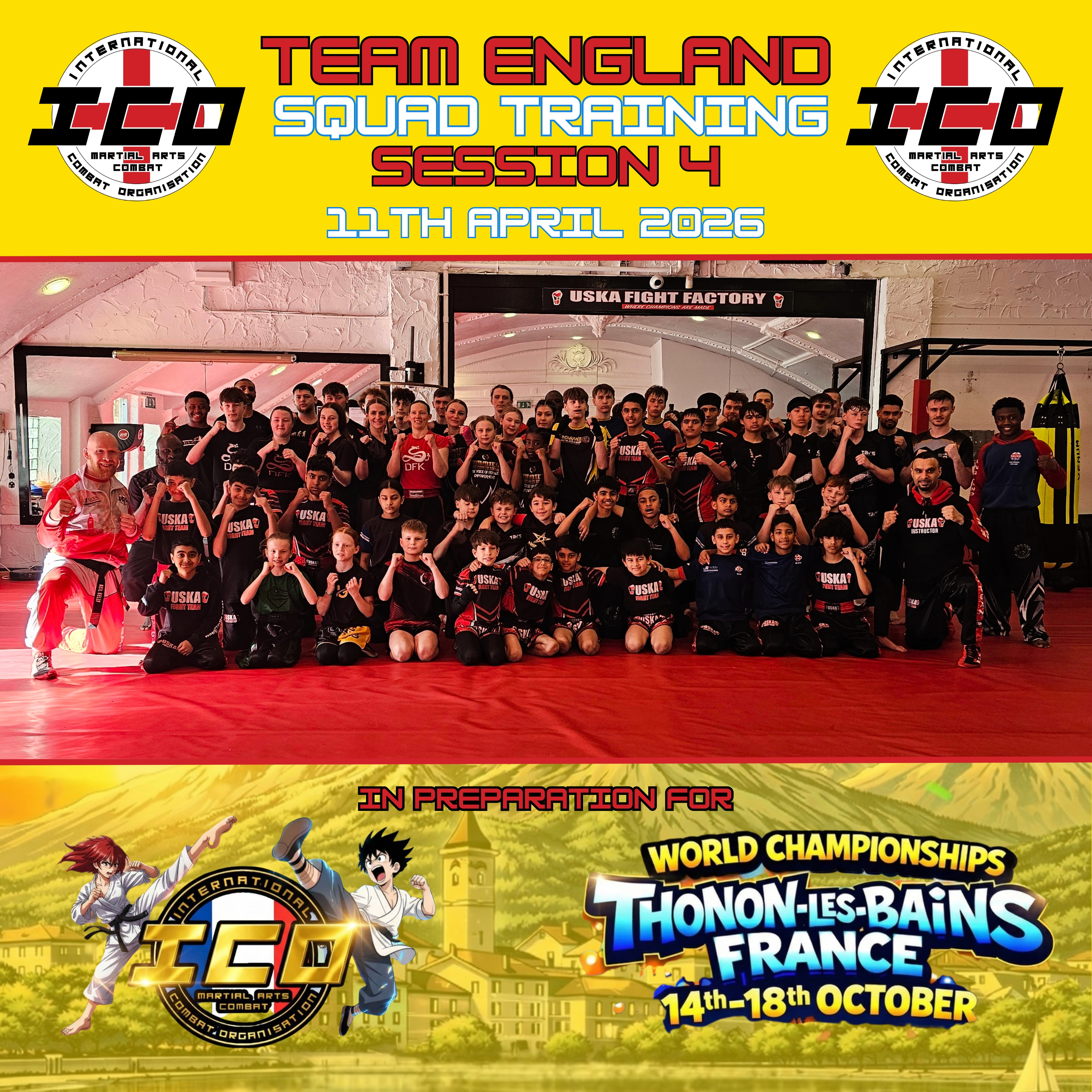 11-04-26 - A Sweaty 4th ICO Team England Squad Training At the USKA Fight Factory!