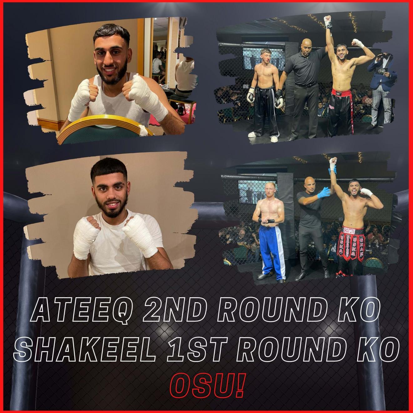 10-09-22 - 2 Fights, 2 Wins, 2 Ko's for Ateeq and Shakeel at the TMA Fight Series Event