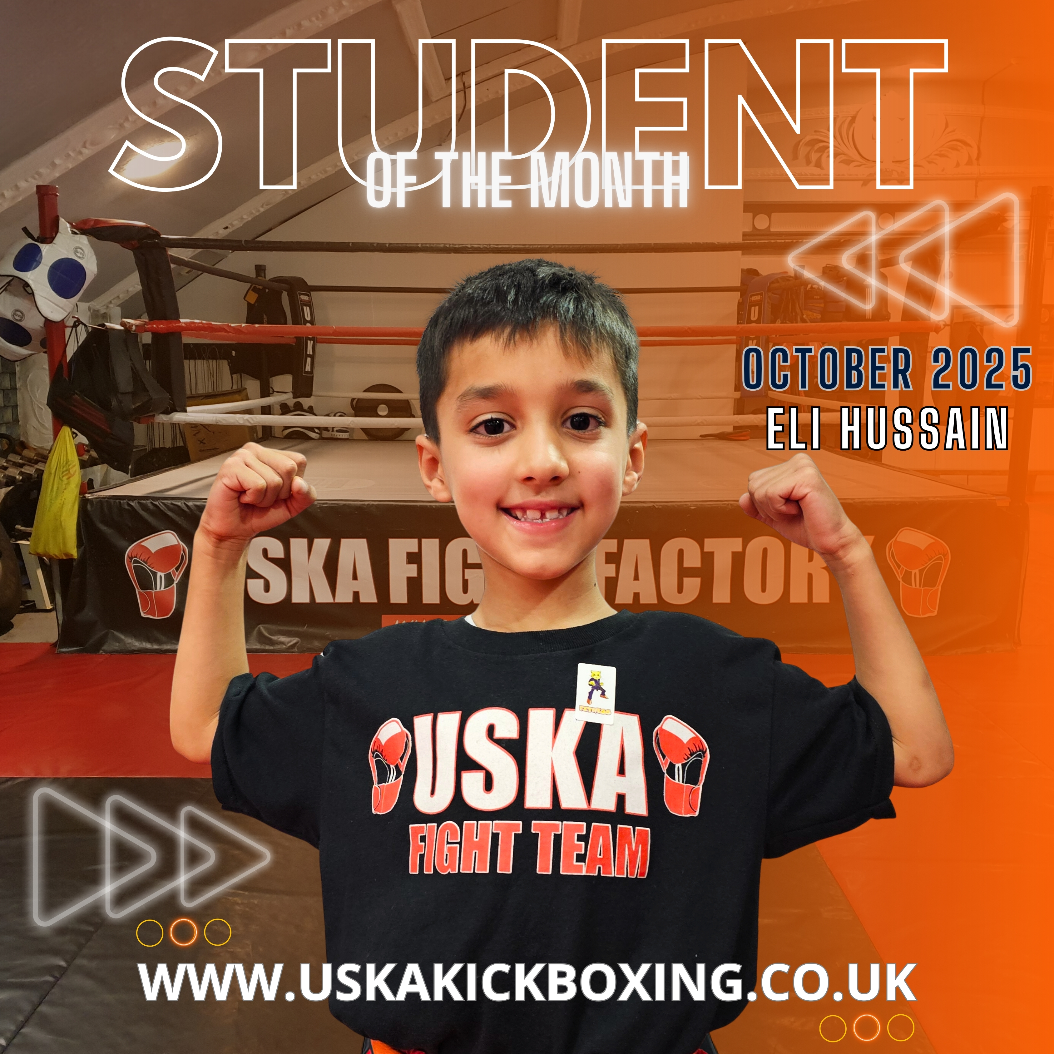 31-10-25 - USKA Ninja Student of the Month October 2025 - Eli Hussain