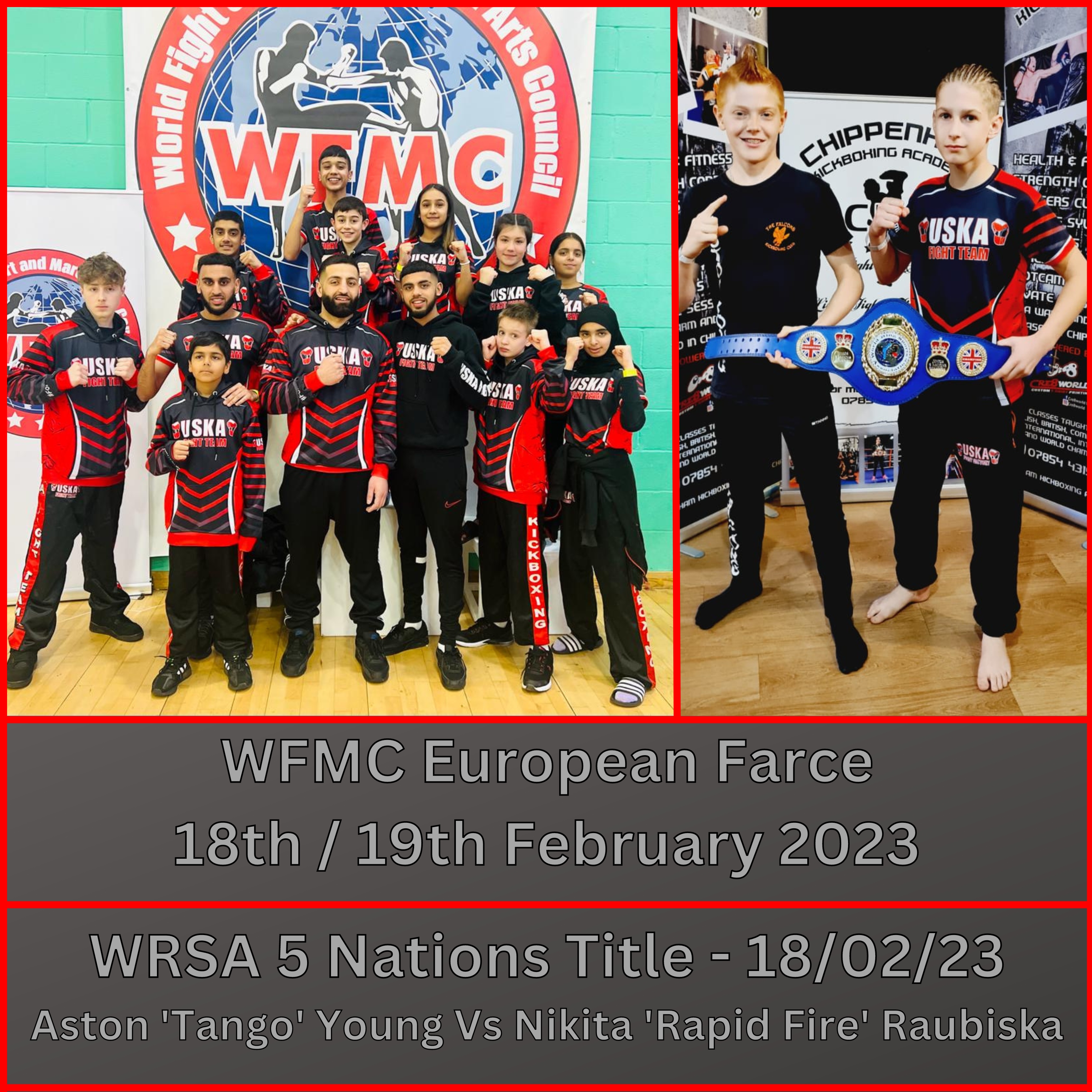 19-02-23 - Disappointing weekend for team USKA on two different events