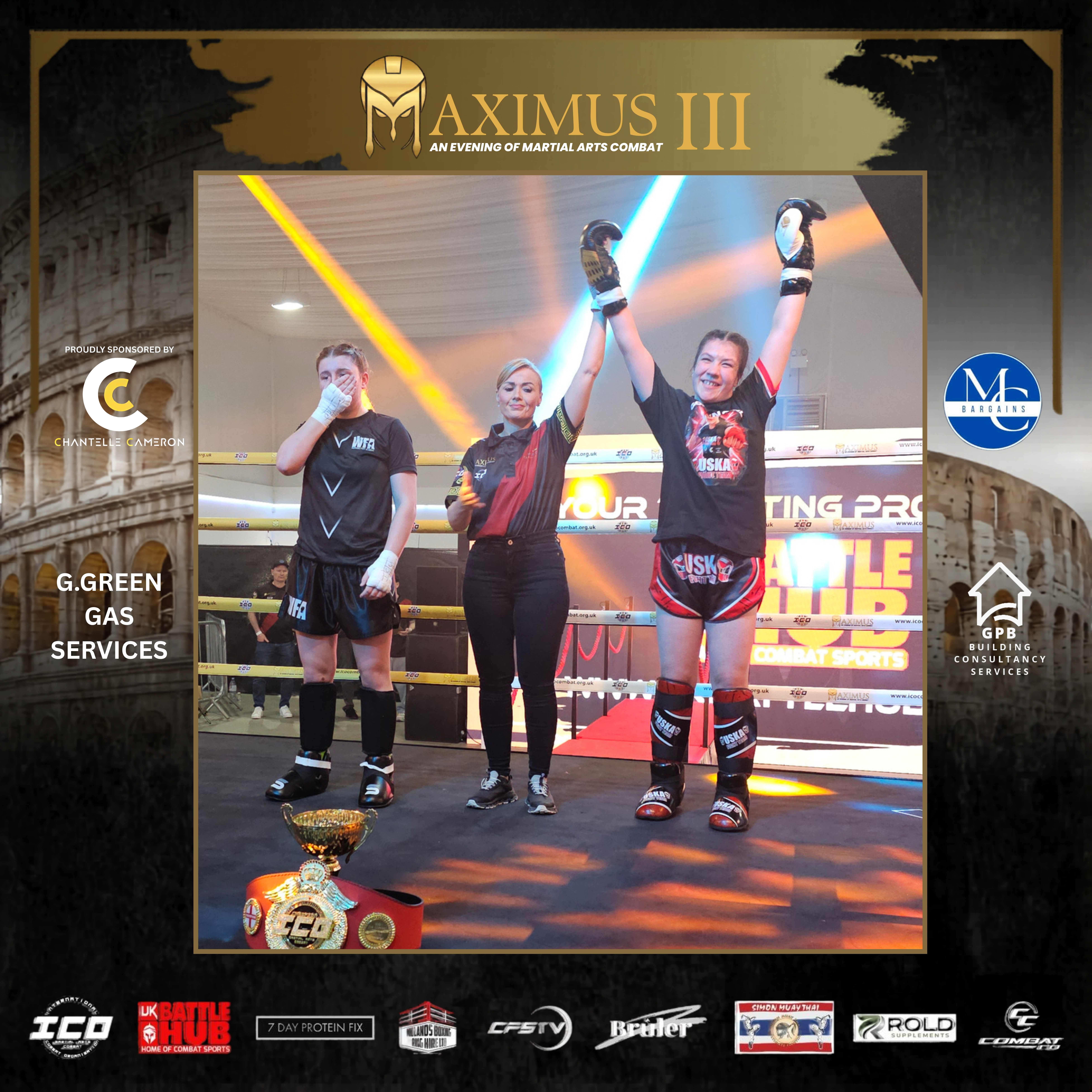 26-04-26 - And the new ICO English Low Kick Champion... Julia 'Golden Girl' Glowacz!