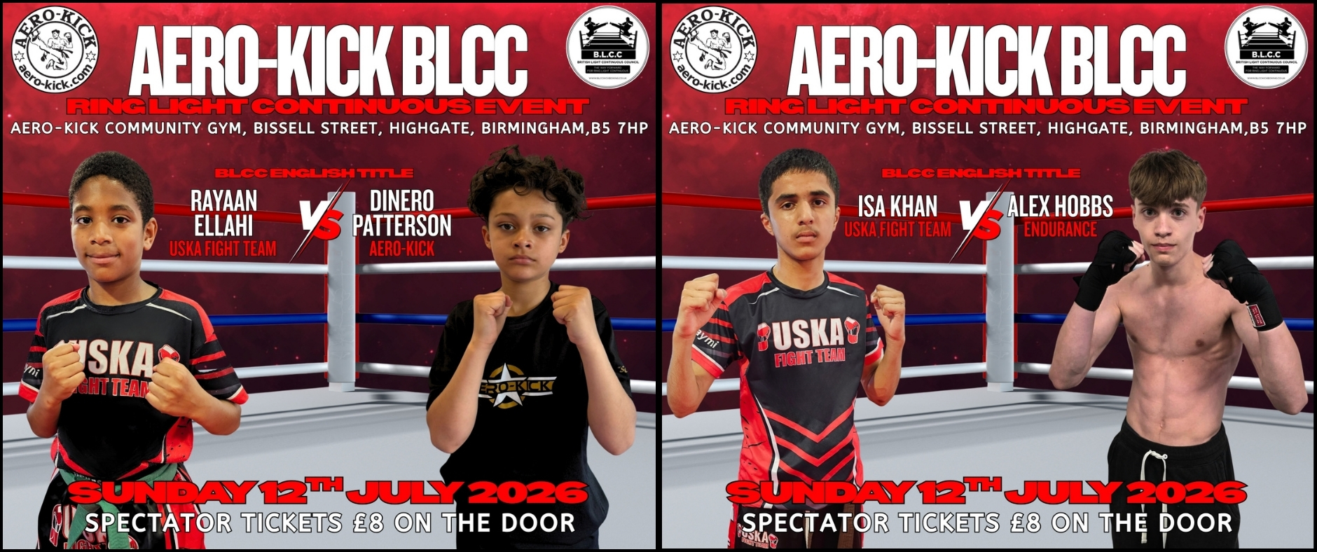 23-06-26 - Two BLCC Title Challenges for USKA Fighters on next BLCC Event!
