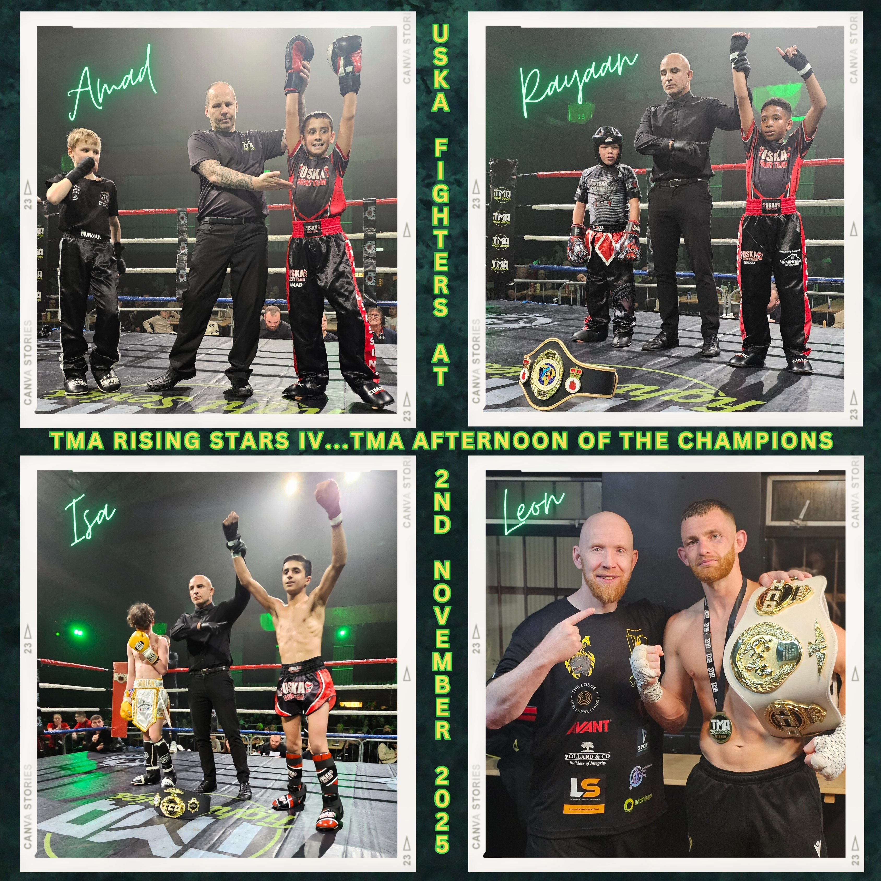 02-11-25 - Clean sheet for USKA at the TMA Rising Stars IV / Afternoon Of Champions Fight Gala at the Hangar in Wolverhampton.