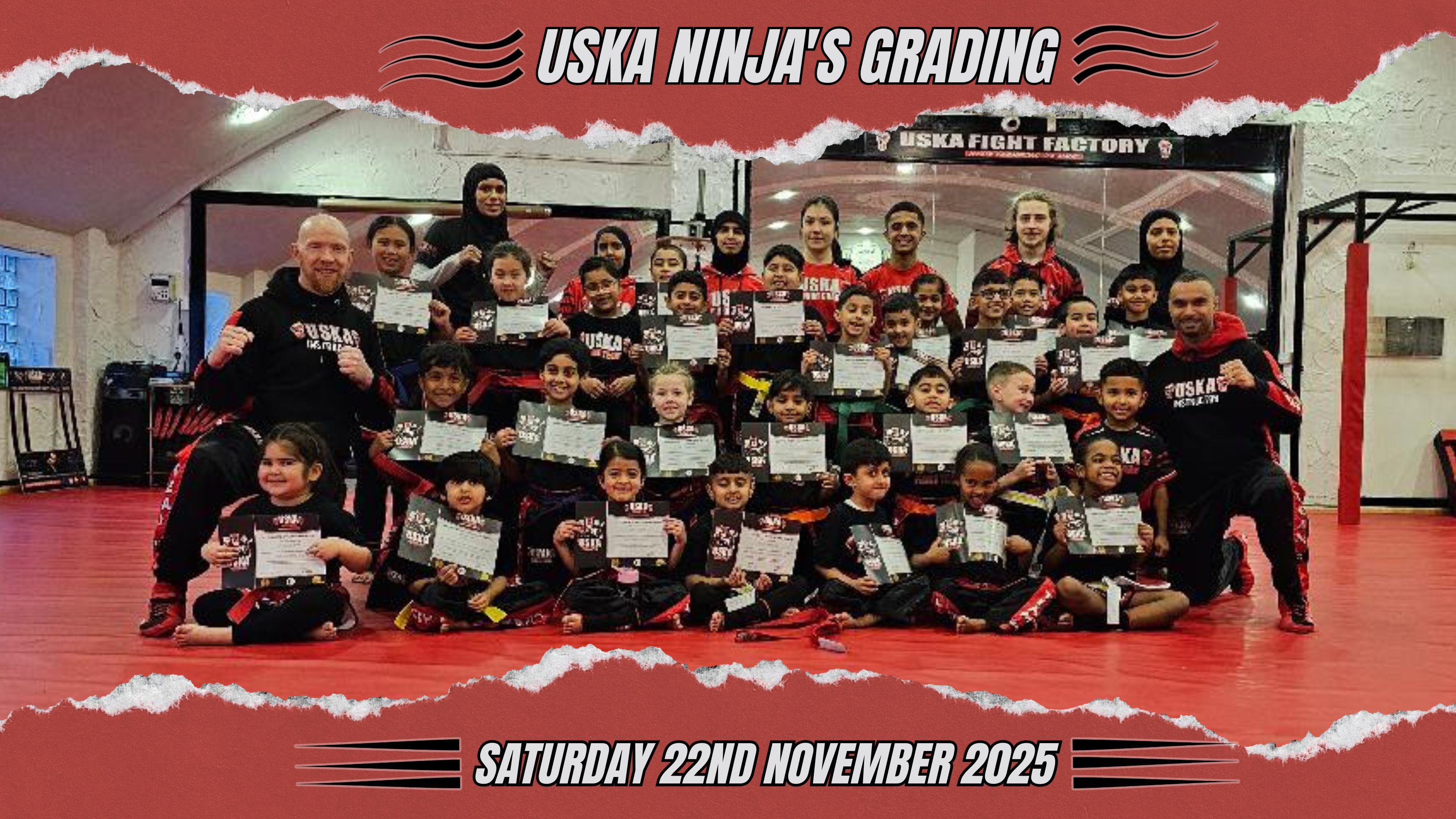 22-11-25 - 27 New Ninja's Belts Awarded at the USKA Fight Factory!