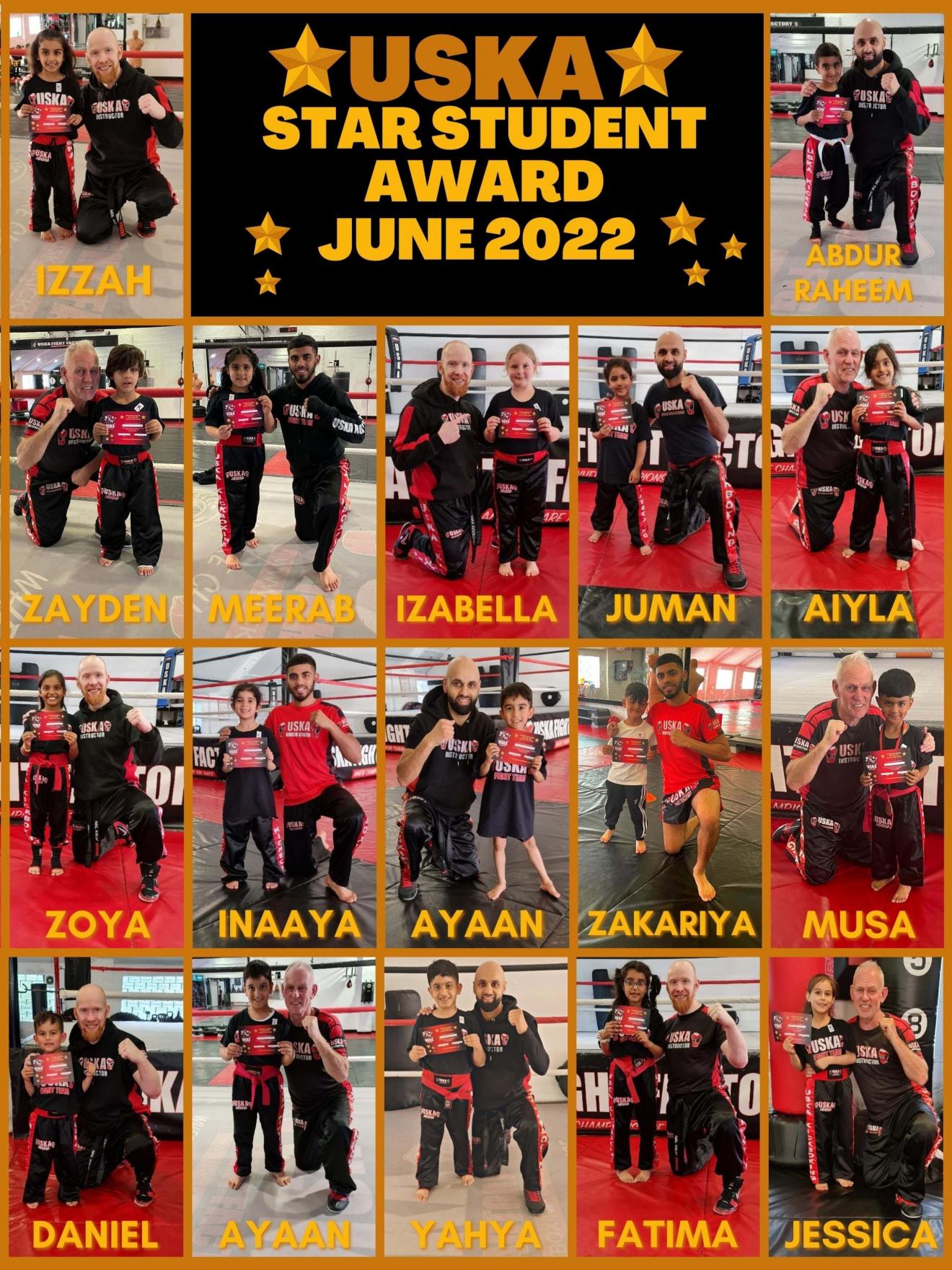 29-06-22 - USKA Ninja's Star Student Winners - June 2022
