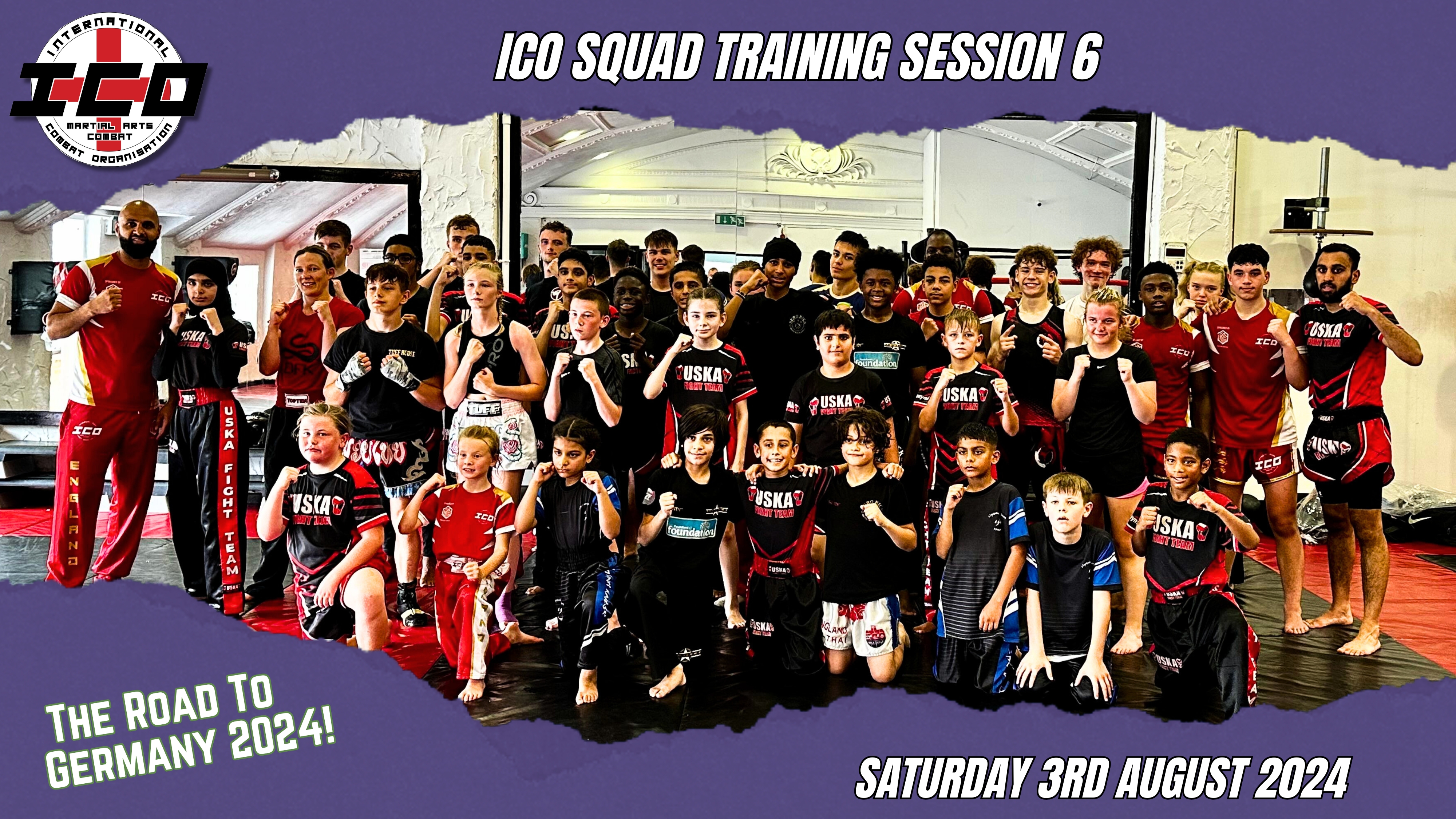 03-08-24 - August's ICO Team England Squad Training complete at the USKA Fight Factory!