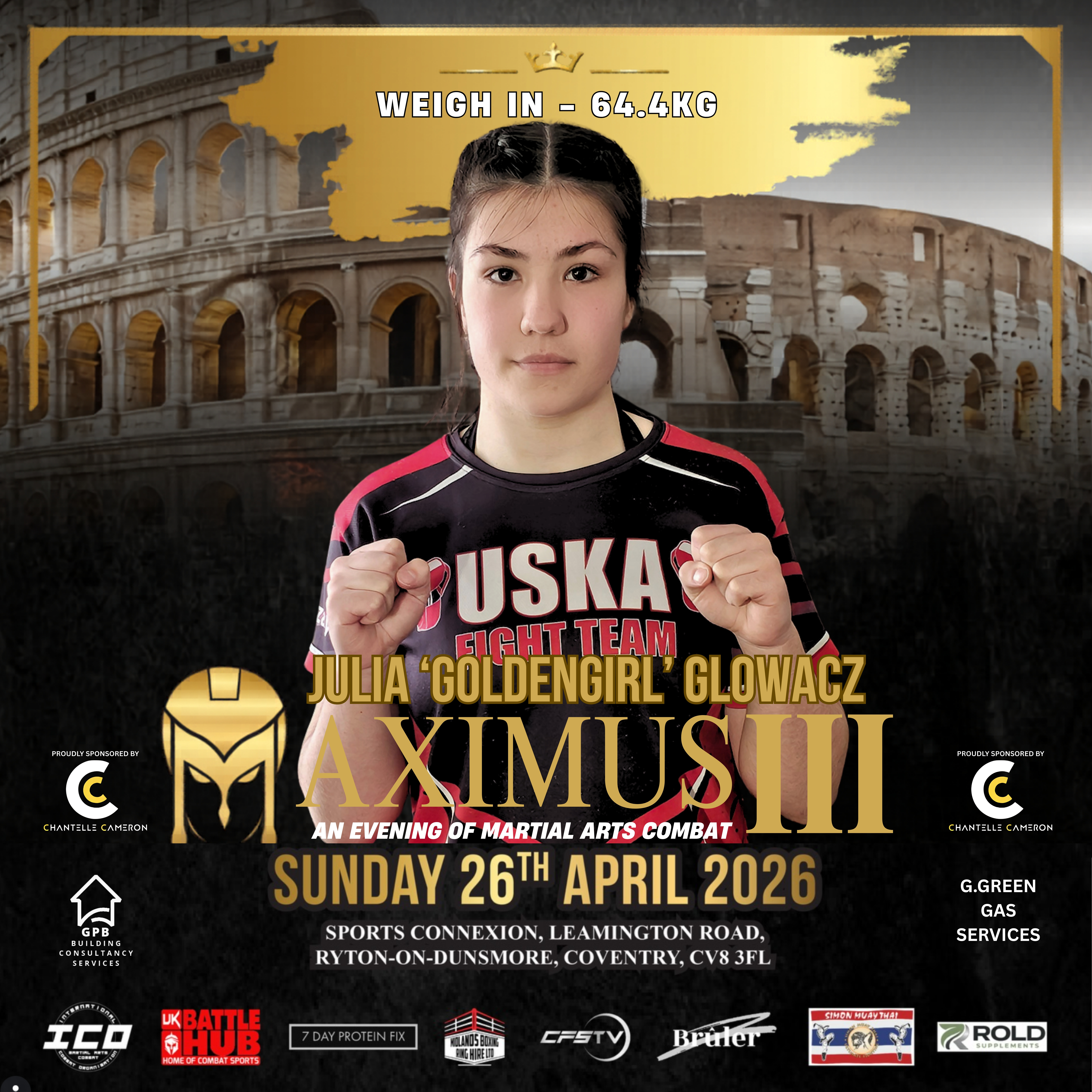 25-04-26 - Julia Makes Weight for ICO English Title Fight Tomorrow!