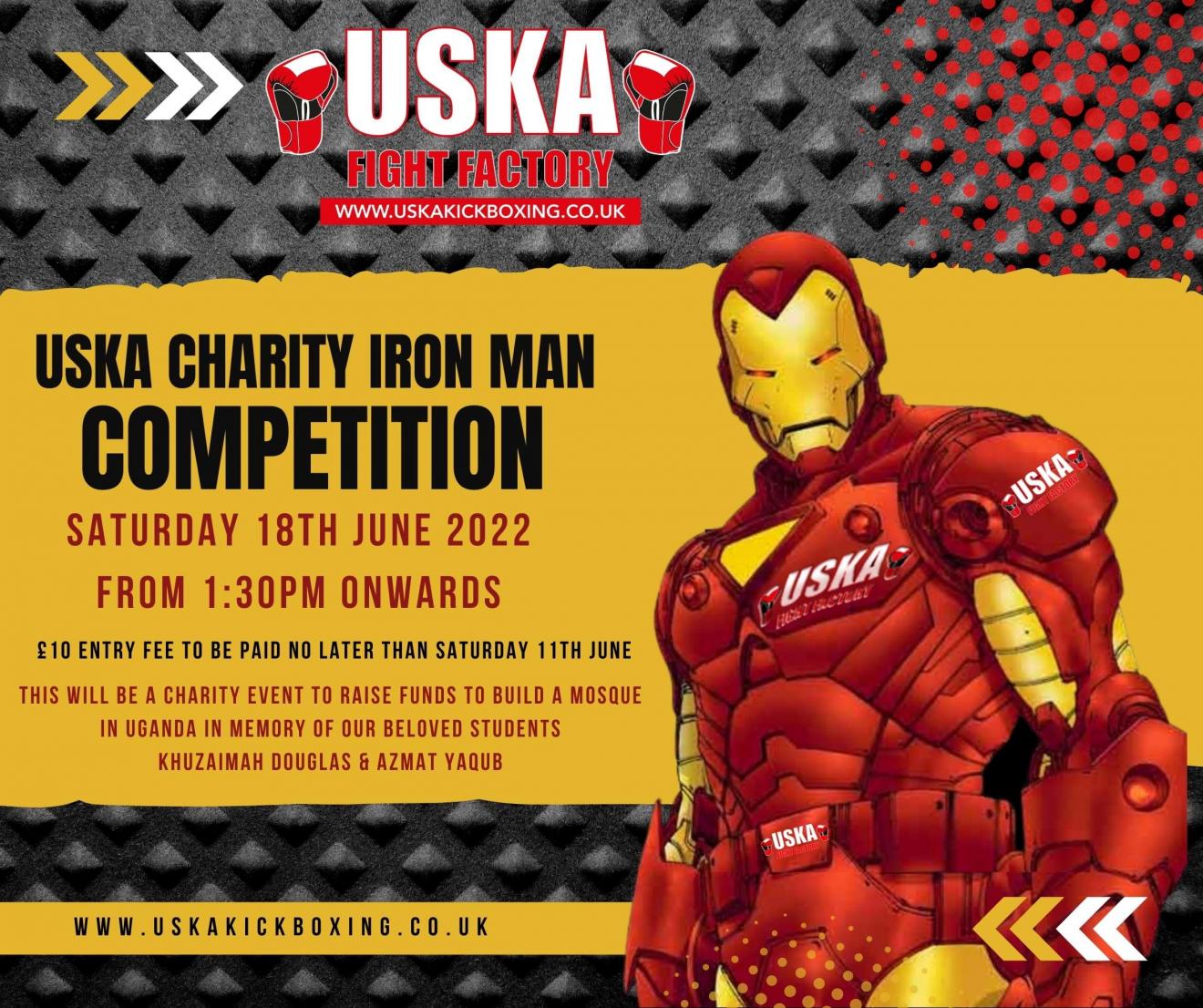 31-05-22 - Our Next Charity Iron Man Competition... All Welcome!
