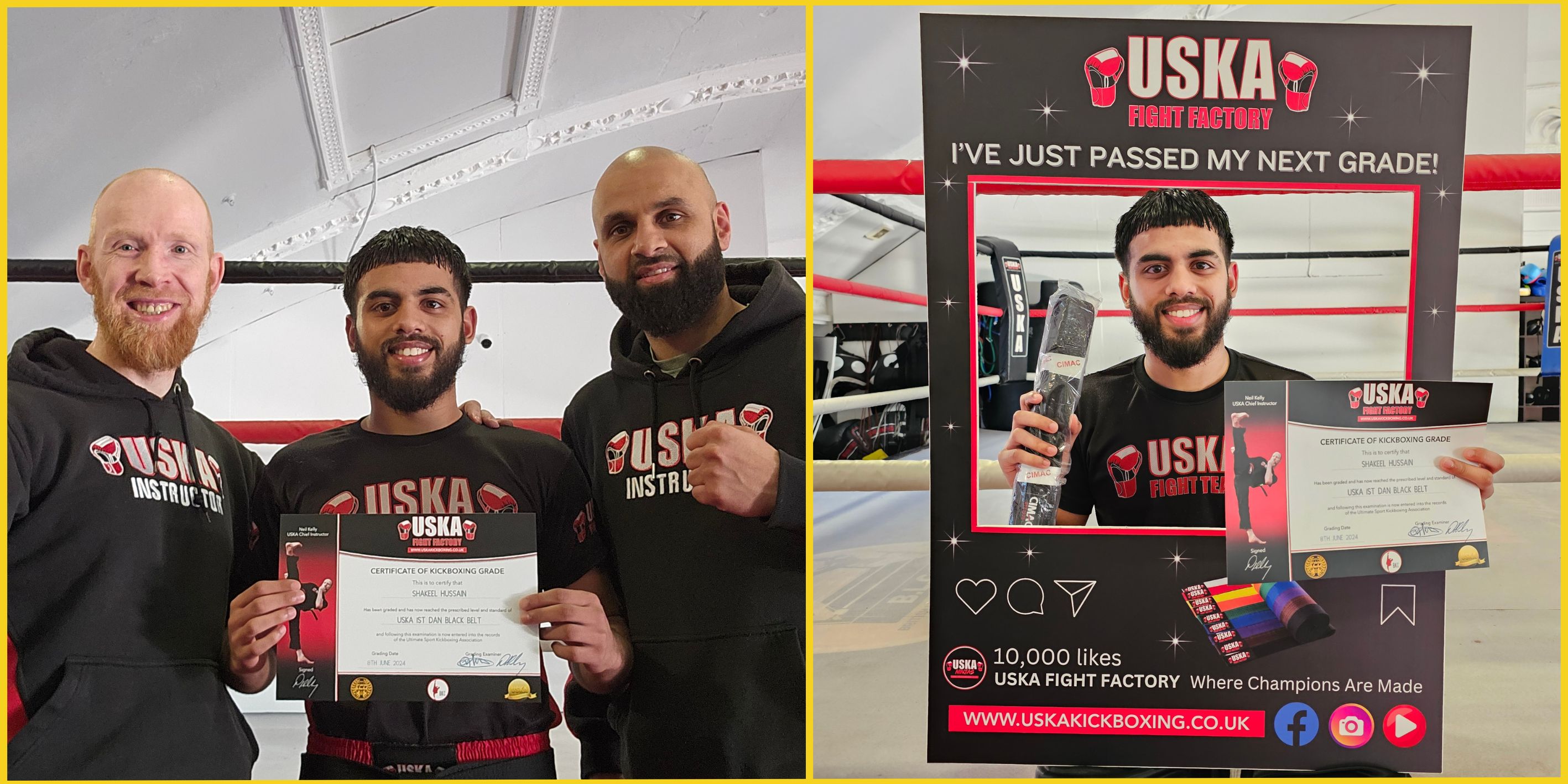 09-06-24 - Shakeel Hussain successfully passes his USKA 1st Dan Black Belt!