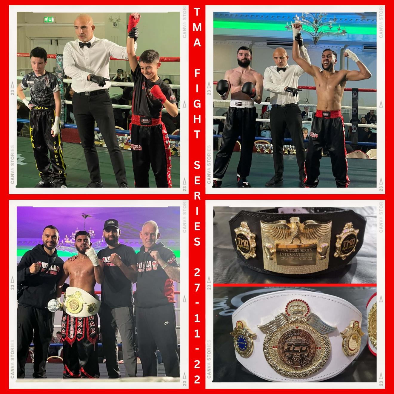 27-11-22 - Three out of three wins for USKA on the TMA Fight Series International Fight Night