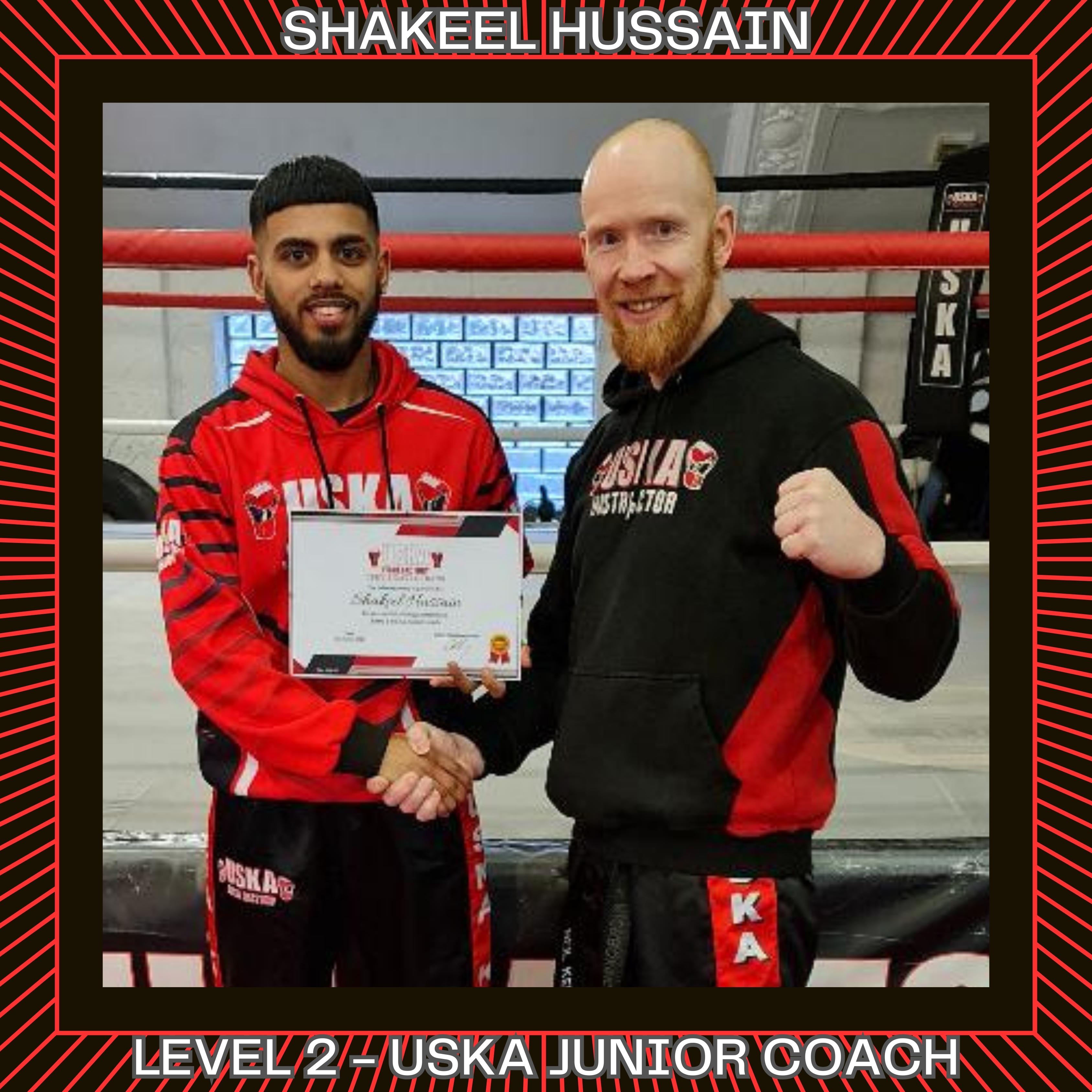 21-04-23 - Shakeel Hussain Awarded the first ever Level 2 Junior Coach Award