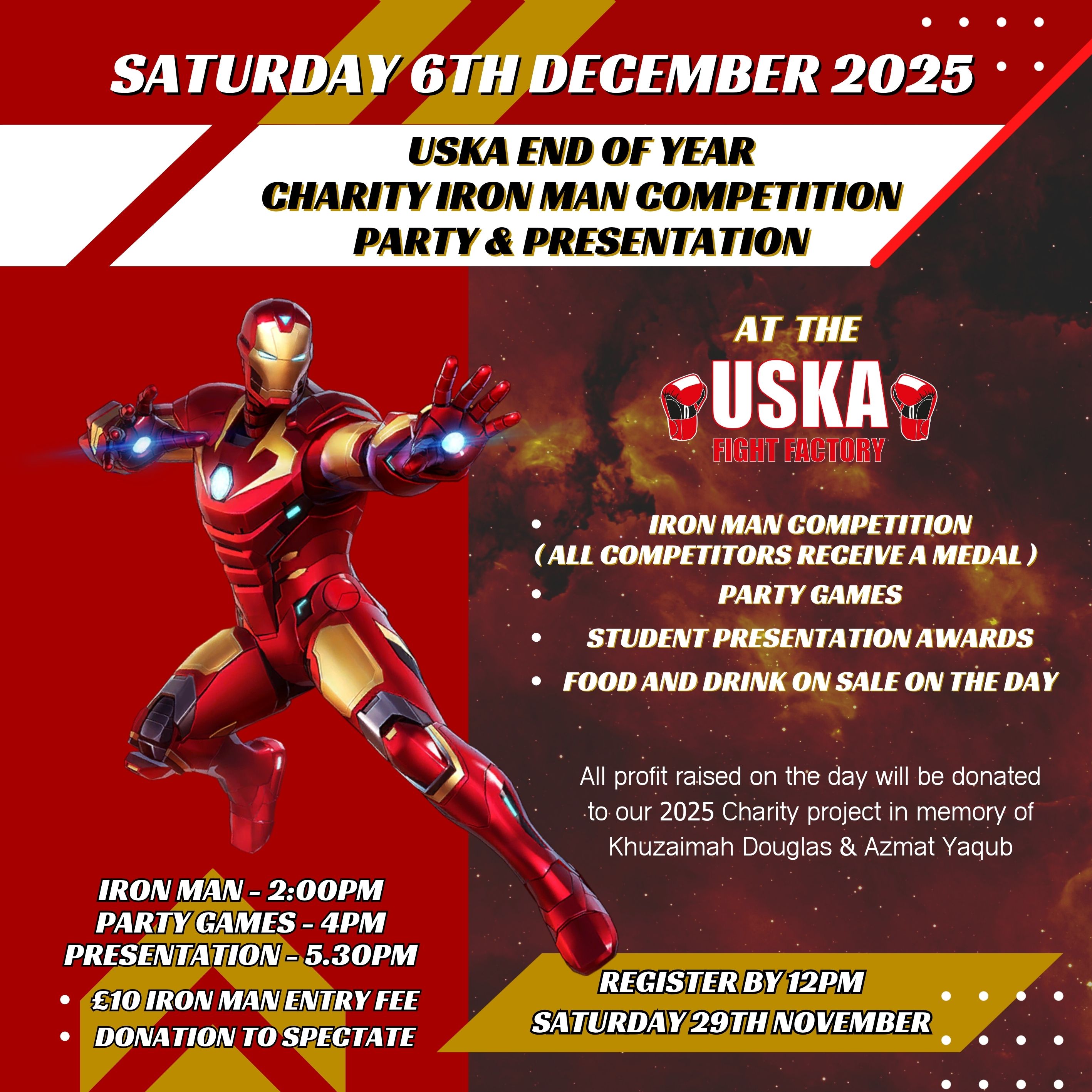 USKA End Of Year Iron Man Competition / Party and Presentation 2025