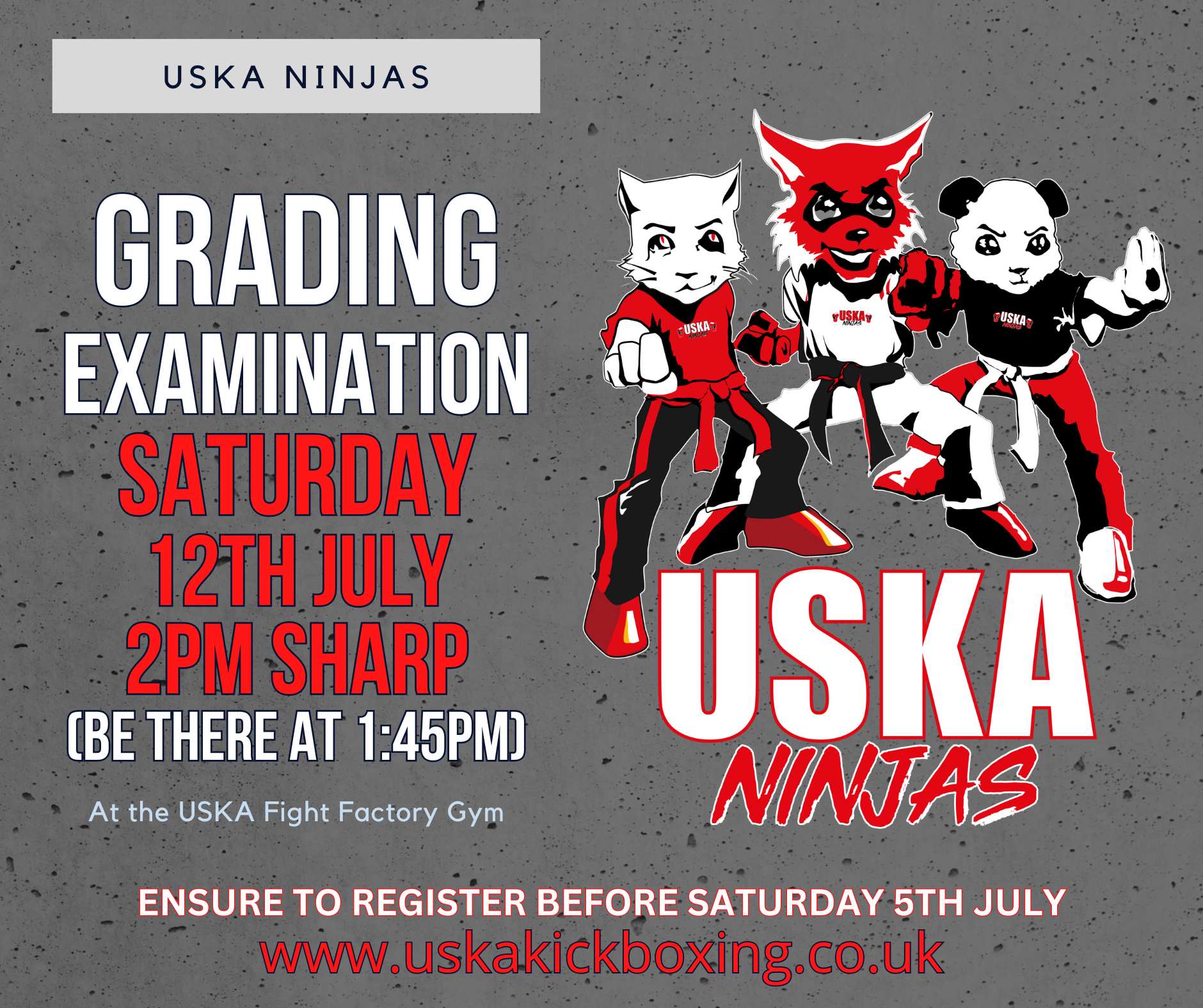USKA Ninja's July Grading