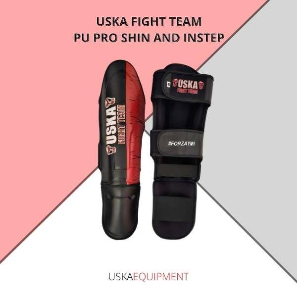 Bespoke One Off Sample USKA Fight Team Pro PU Shin And Instep (Sale)